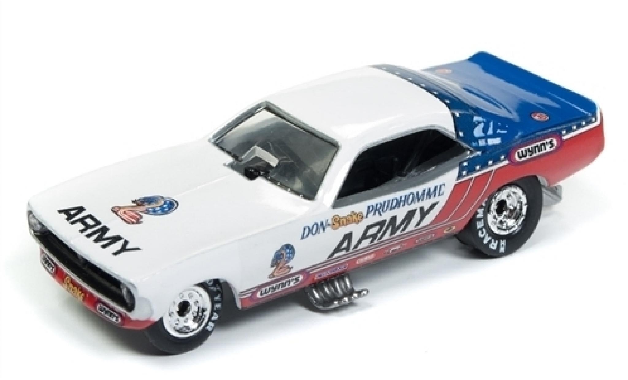 Plymouth Cuda 1/64 Racing Champions Funny Car Army 1973 modelauto
