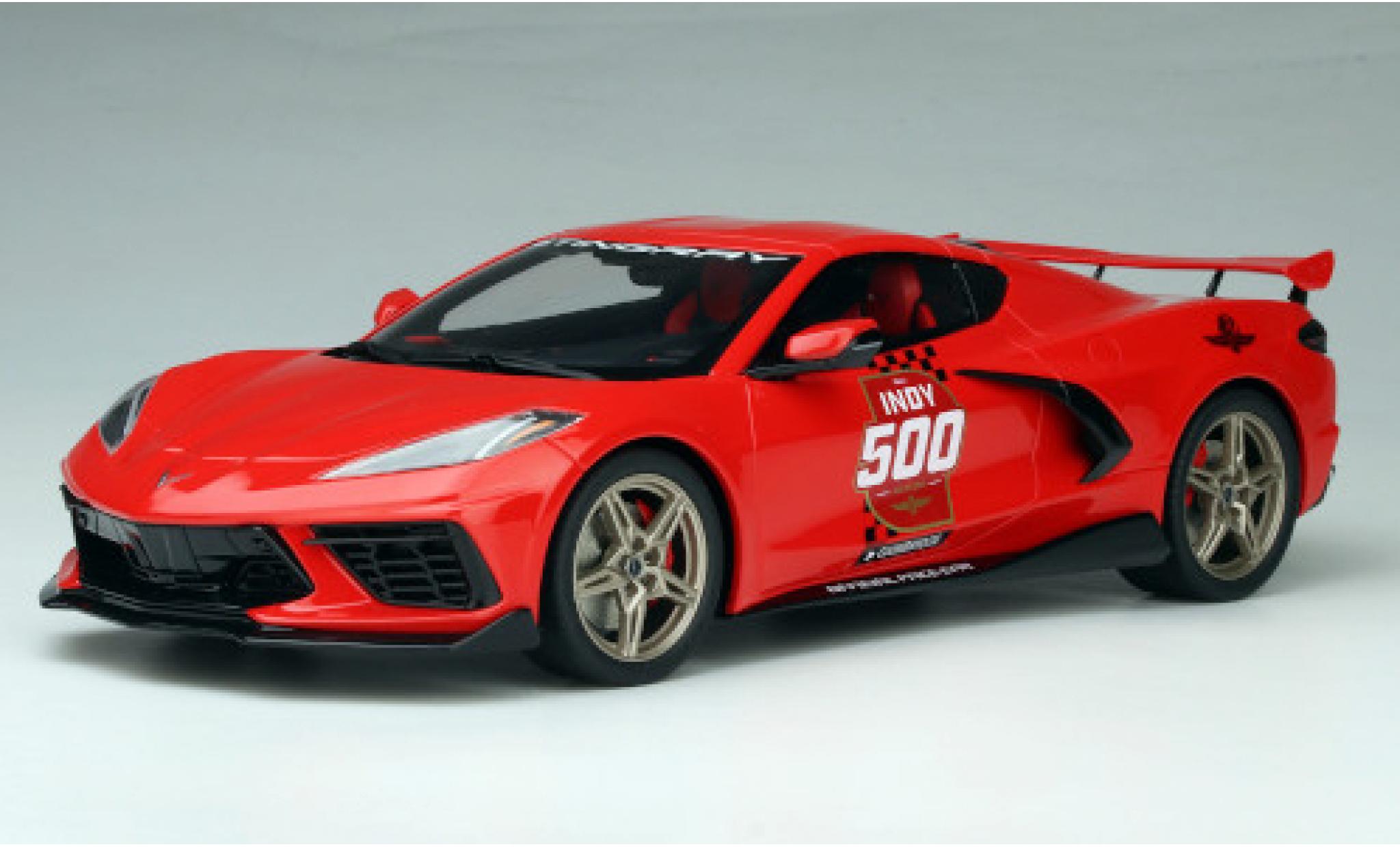 Chevrolet Corvette 1/18 RAR   Real Art Replicas C8 Stingray Offical Pace Car Indianapolis 500 2020 modelauto