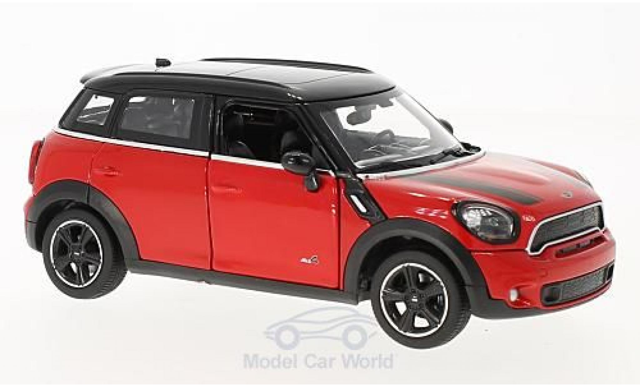 Mini Cooper S 1/24 Rastar S Countryman (R60) rood/zwart modelauto