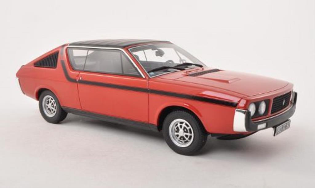 Renault 17 1/18 Ottomobile TS rood/zwart 1977 modelauto