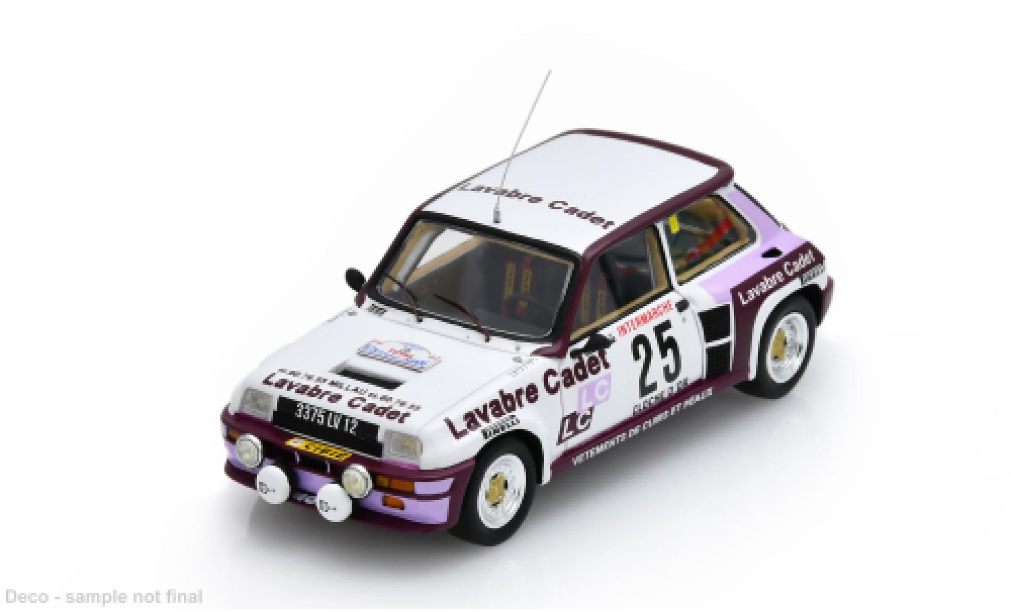 Renault 5 1/43 Spark Turbo Criterium de Touraine 1983 #2 D.Auriol/P.Nouaille 1:43 modelauto