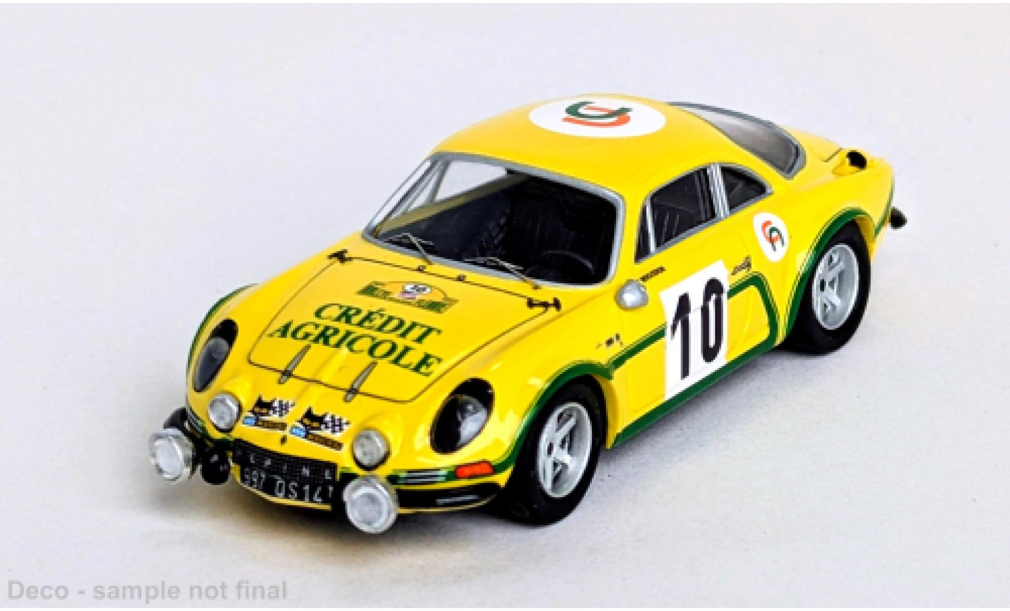 Alpine A110 1/43 Trofeu Renault Crit&eacute;rium de la C&ocirc;te Fleurie 1974 #10 J.Bourdon/J.Moutard 1:43 modelauto