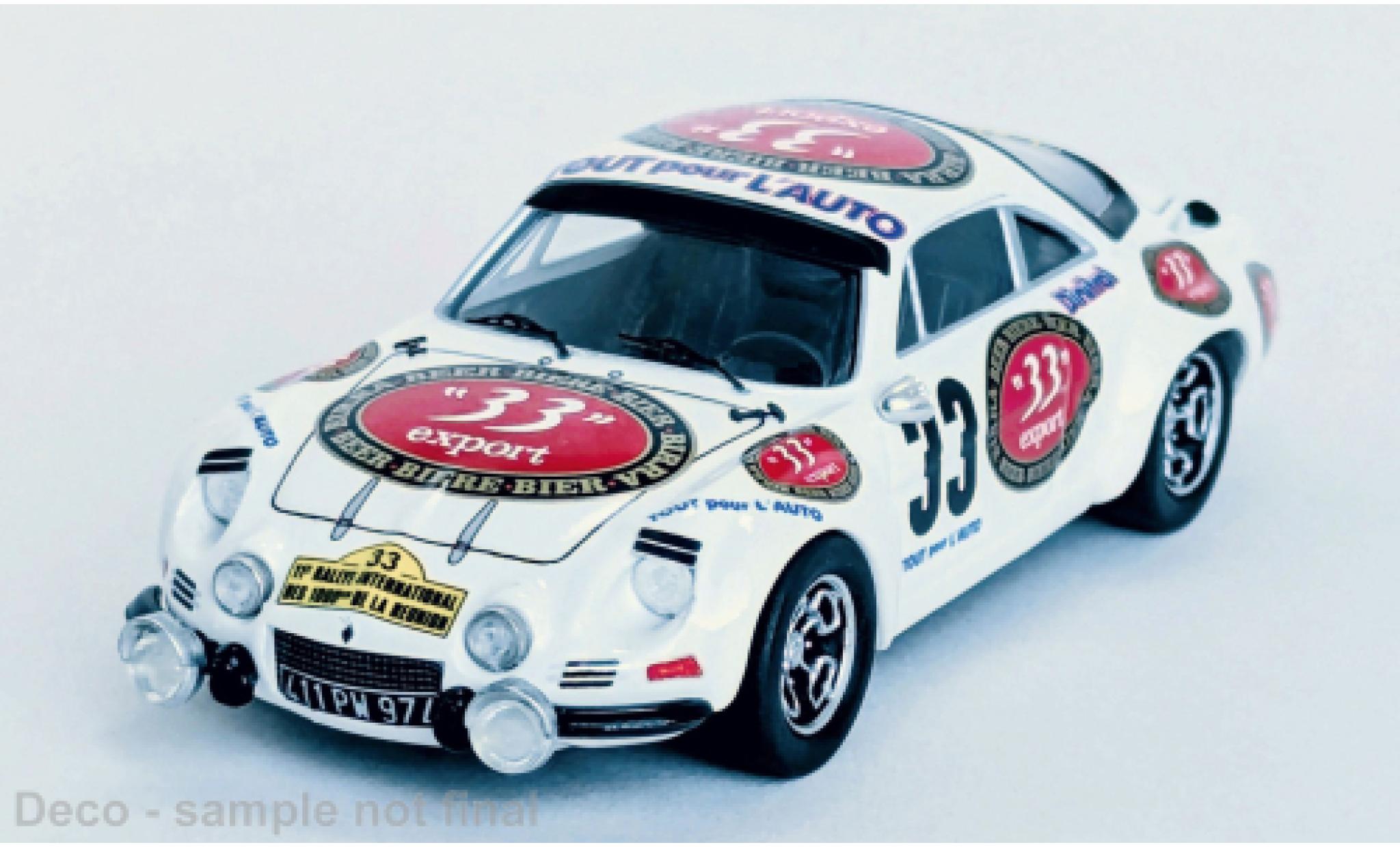 Alpine A110 1/43 Trofeu Renault Tour Auto 1981 #33 M.Lallemand/J.C.Pradines 1:43 modelauto