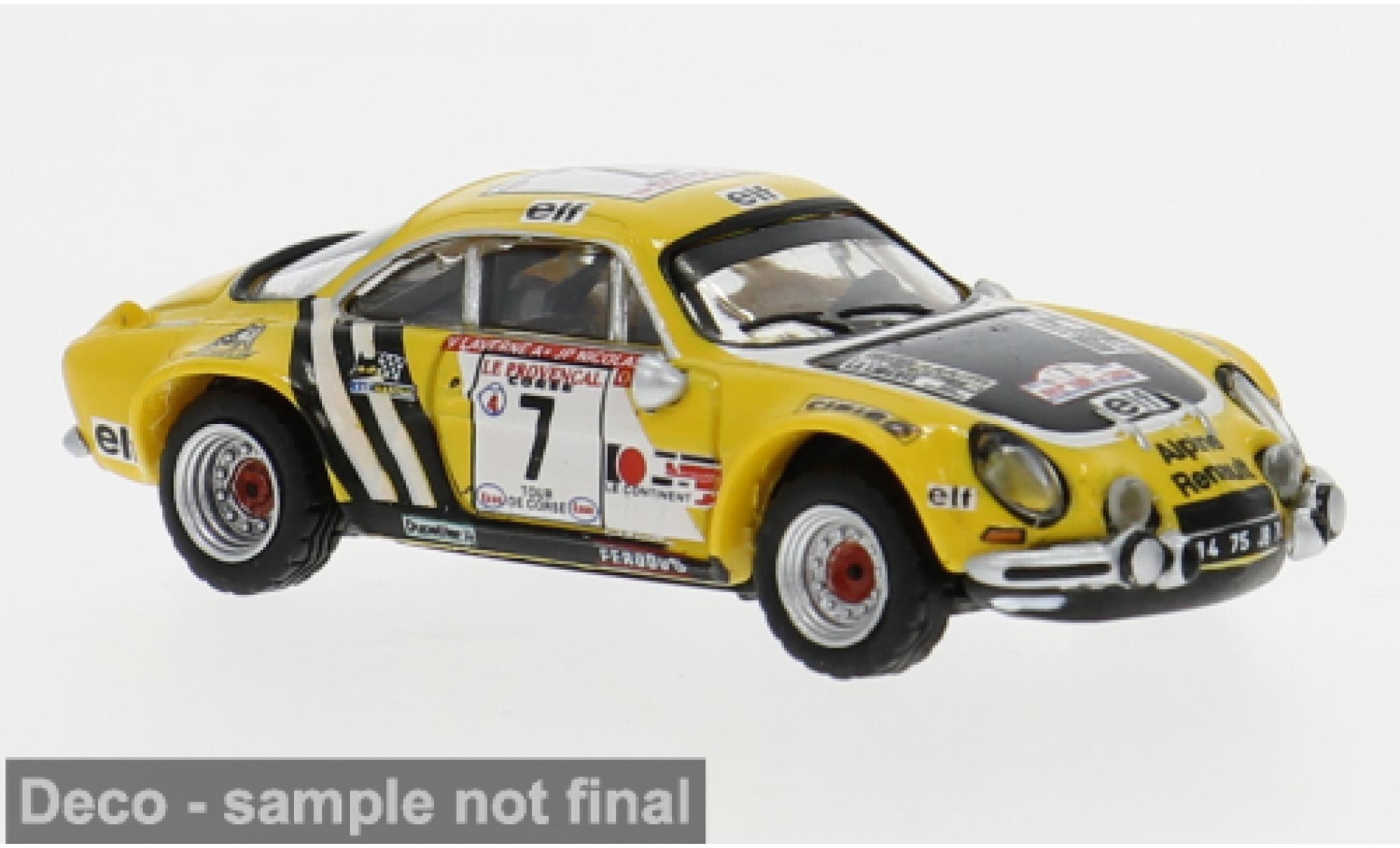 Alpine A110 1/87 Brekina Renault Tour de Corse 1970 #7 G.Nicholas 1:87 modelauto