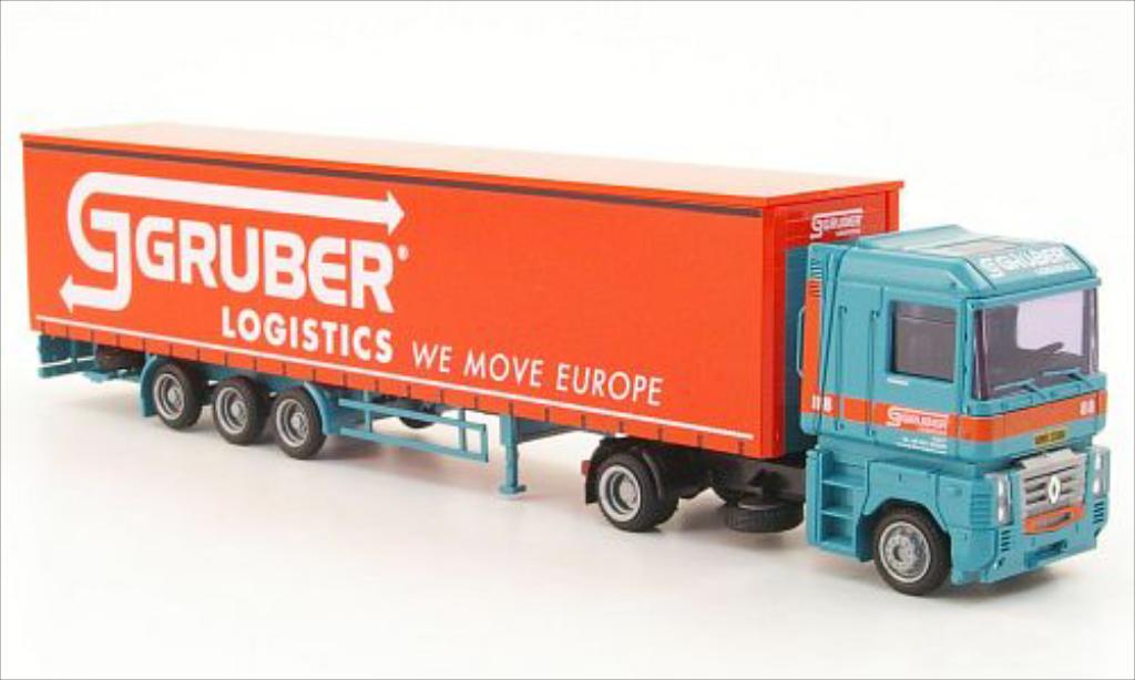 Renault Magnum 1/87 AWM Gruber Logistics Mega-G-KSZ modelauto