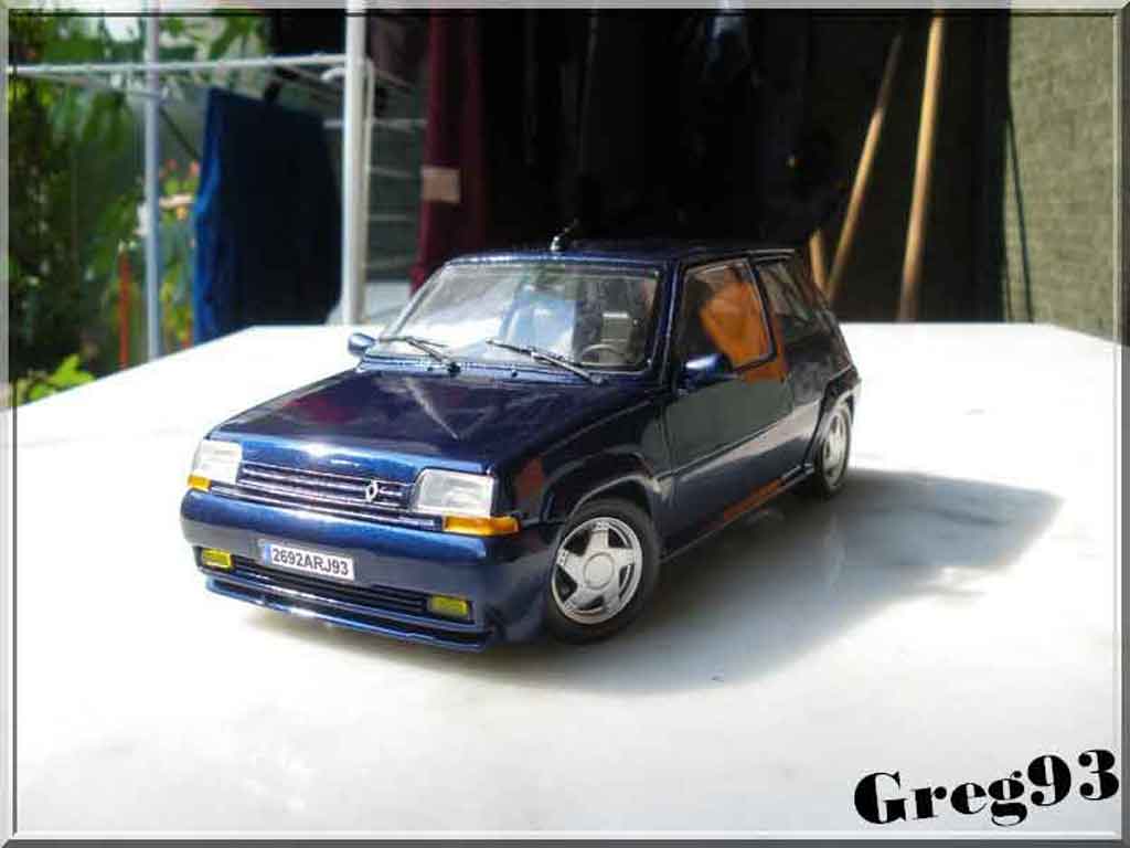 Renault 5 1/18 Norev GT Turbo blauw lagon phase 2 modelauto