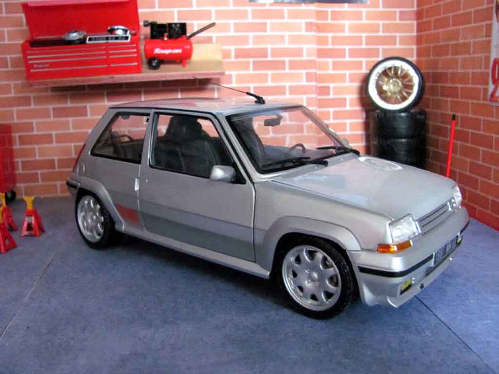 Renault 5 Phase 2 GT Turbo 2 grijs jantes speedline 1/18 Norev