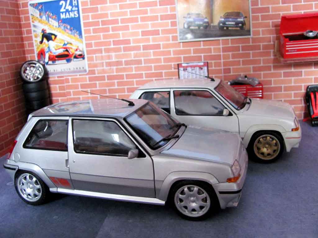 Renault 5 Phase 2 GT Turbo 2 grijs jantes speedline 1/18 Norev
