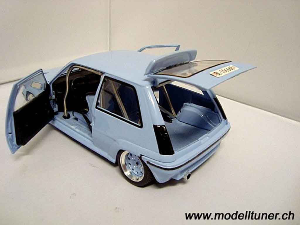 Renault 5 Turbo GT blauw jantes 13 pouces 1/18 Norev
