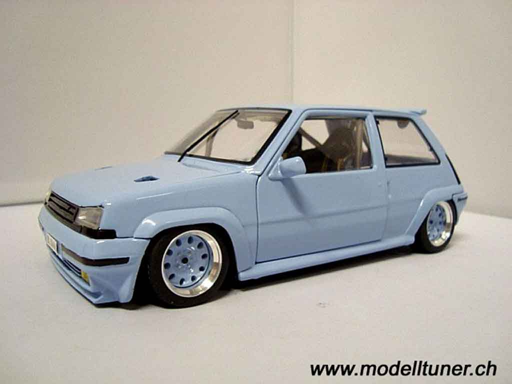 Renault 5 1/18 Norev GT Turbo blauw jantes 13 pouces modelauto