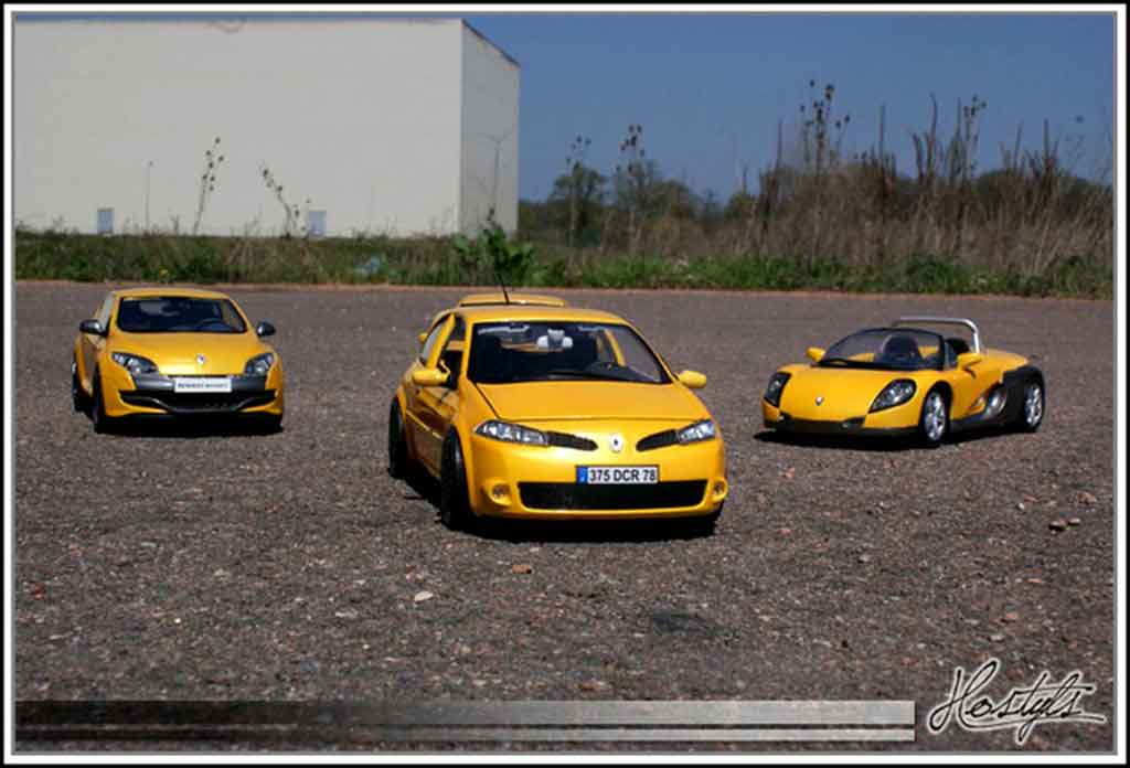 Renault Megane Sport rs geel siryus 1/18 Burago