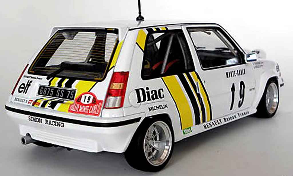 Renault 5 1/18 Norev GT Turbo rallye jantes 13 alu modelauto