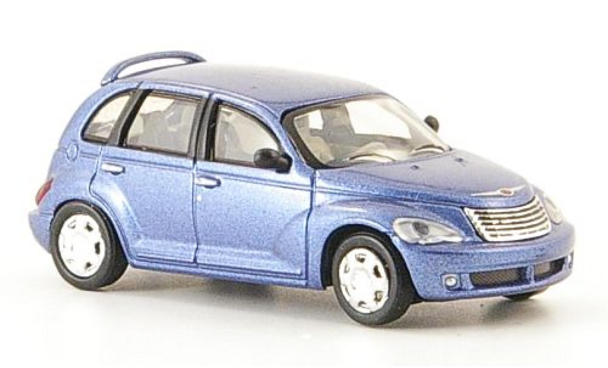 Chrysler PT Cruiser 1/87 Ricko metallic blauw 2006 modelauto