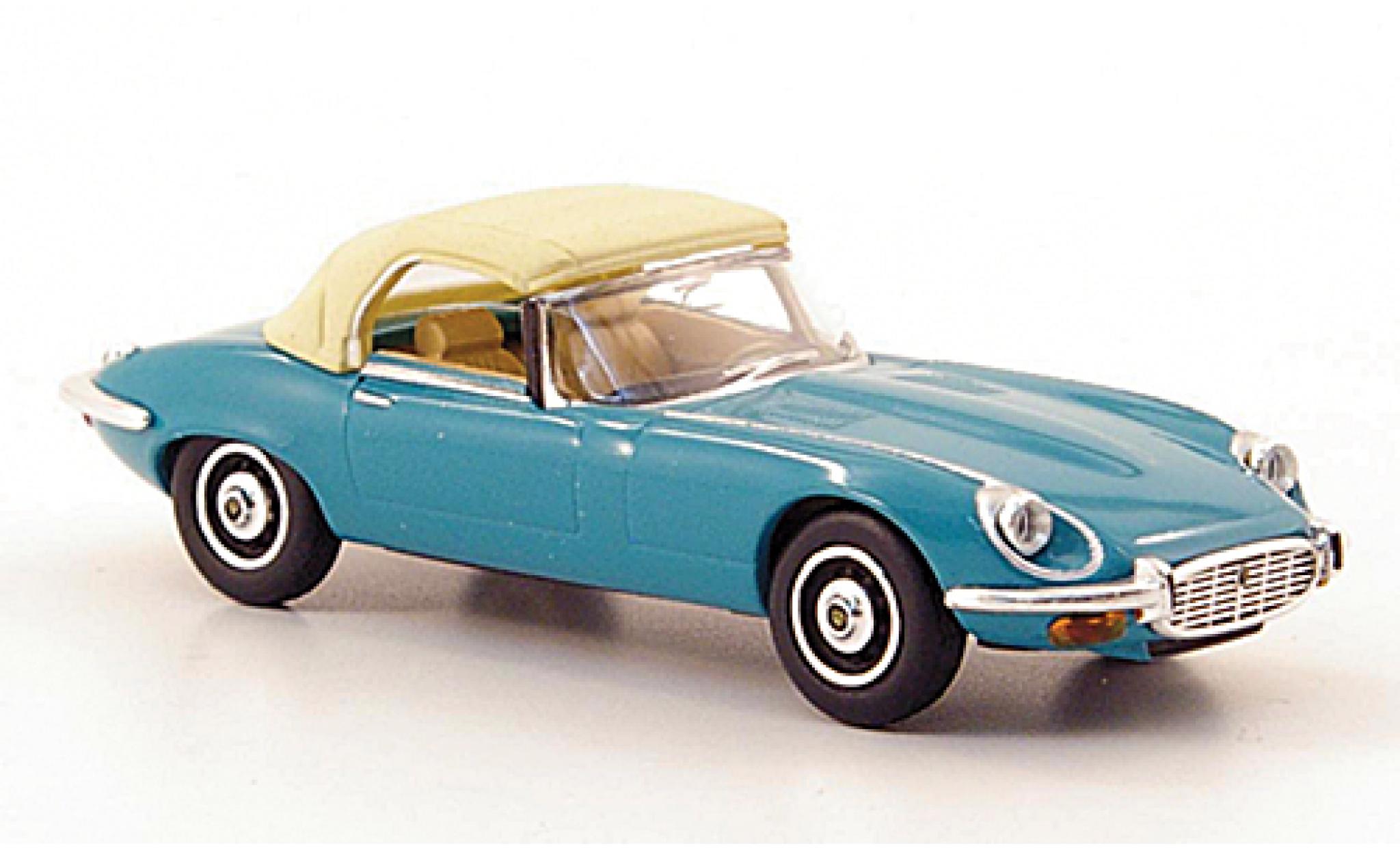 Jaguar E-Type 1/87 Ricko Roadster t&uuml;rkis 1971 Verdeck ferm&eacute; sans Vitrine modelauto