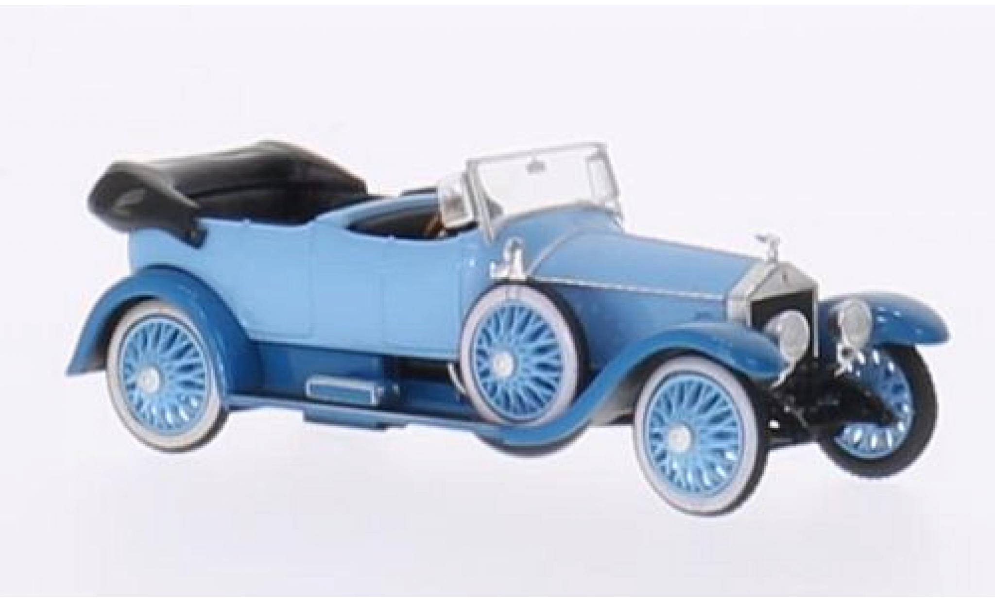 Rolls Royce Silver Ghost 1/87 Ricko blauw/blauw RHD Verdeck ge&ouml;ffnet ohne Vitrine modelauto