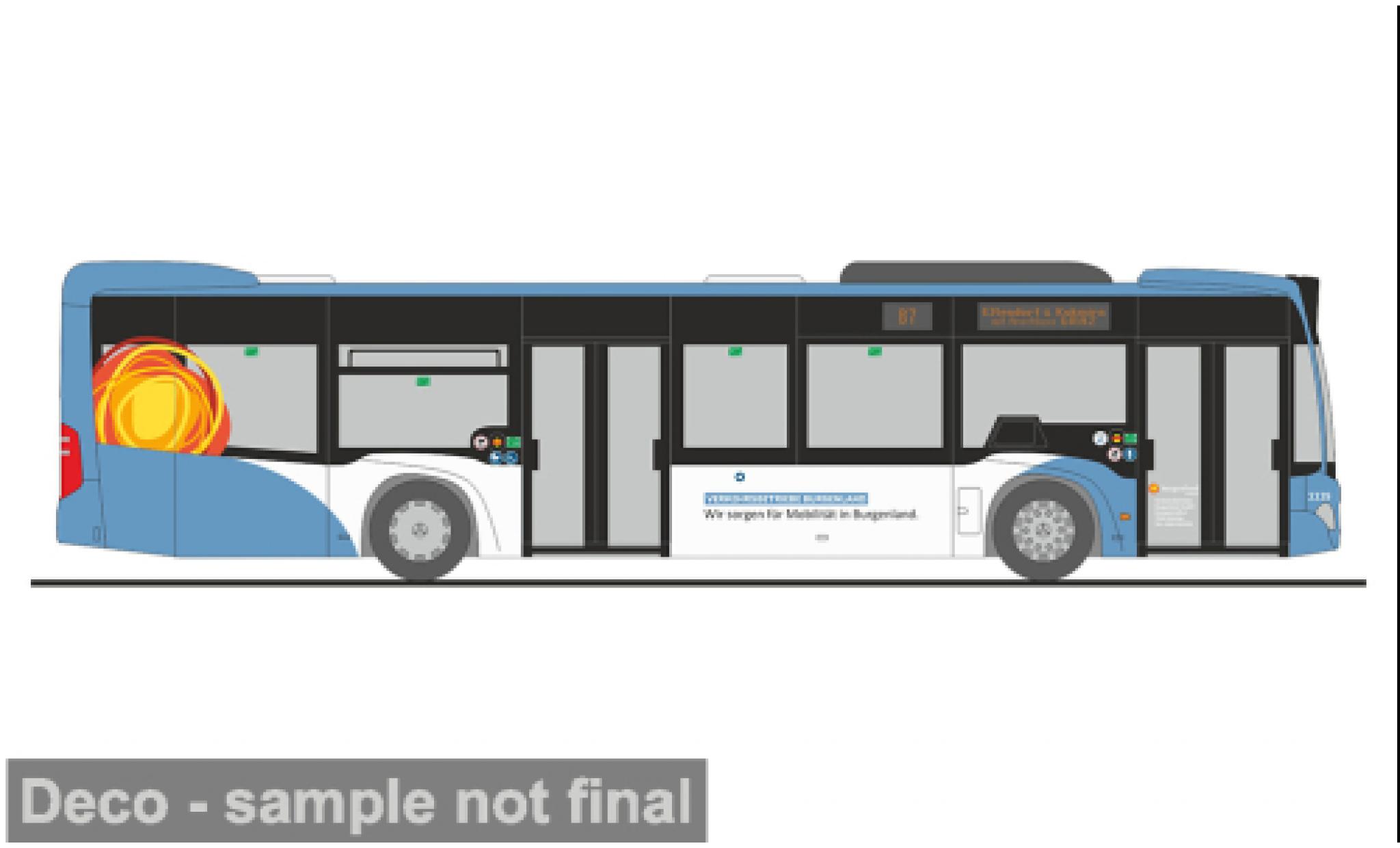 Mercedes Citaro 1/87 Rietze 2012 Verkehrsbetriebe Burgenland (A) 1:87 modelauto