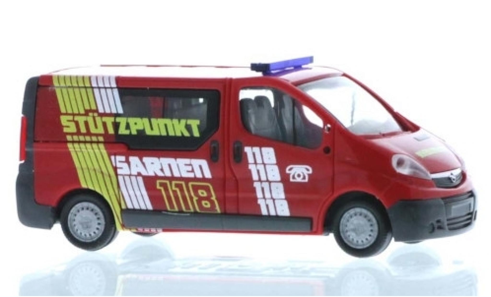 Opel Vivaro 1/87 Rietze St&uuml;tzpunkt Brandweer Sarnen modelauto