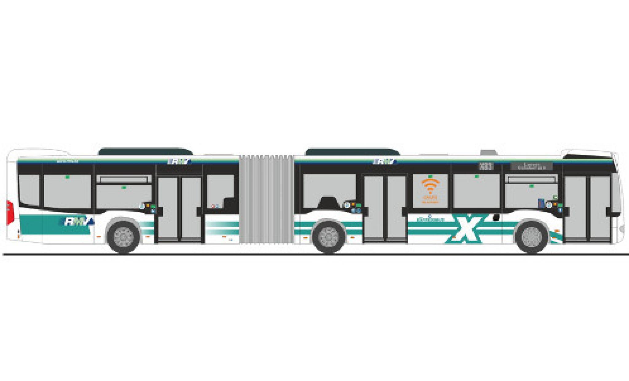 Mercedes Citaro 1/87 Rietze G RMV Expressbus 2012 modelauto