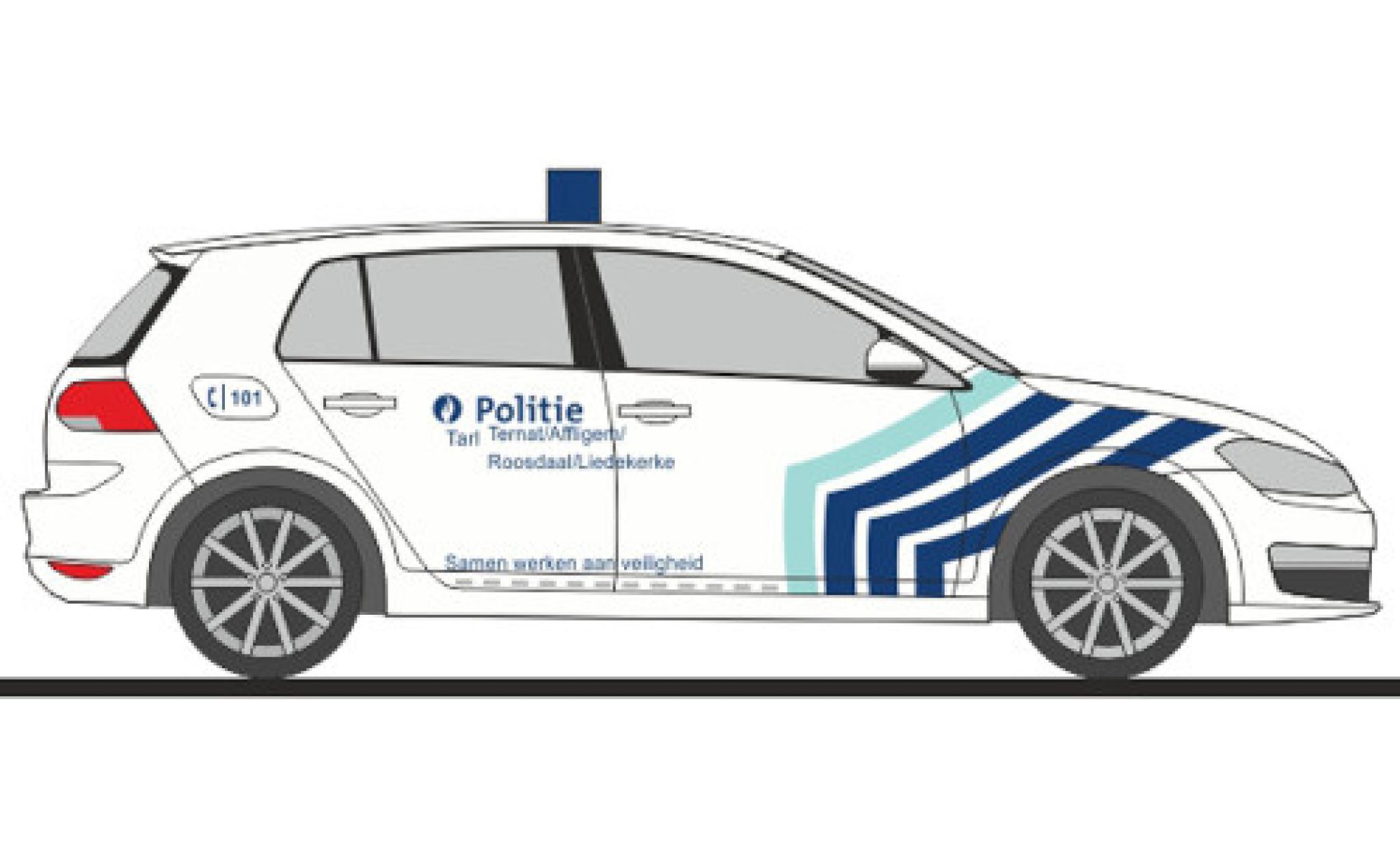 Volkswagen Golf 1/87 Rietze VII Politie (BE) modelauto