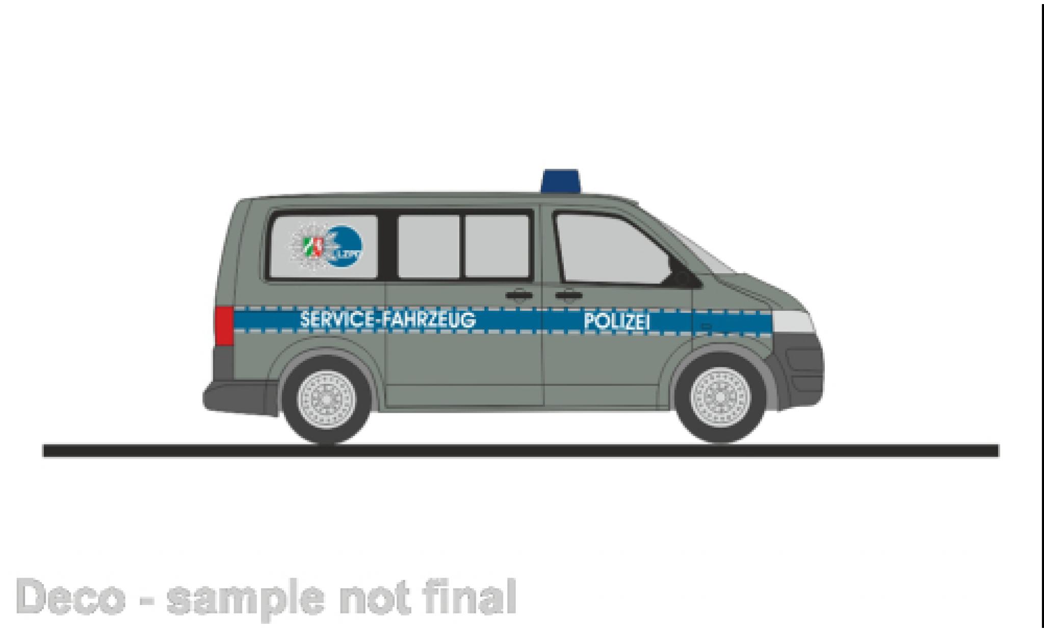 Volkswagen T5 1/87 Rietze bus politie Servicefahrzeug 2010 modelauto