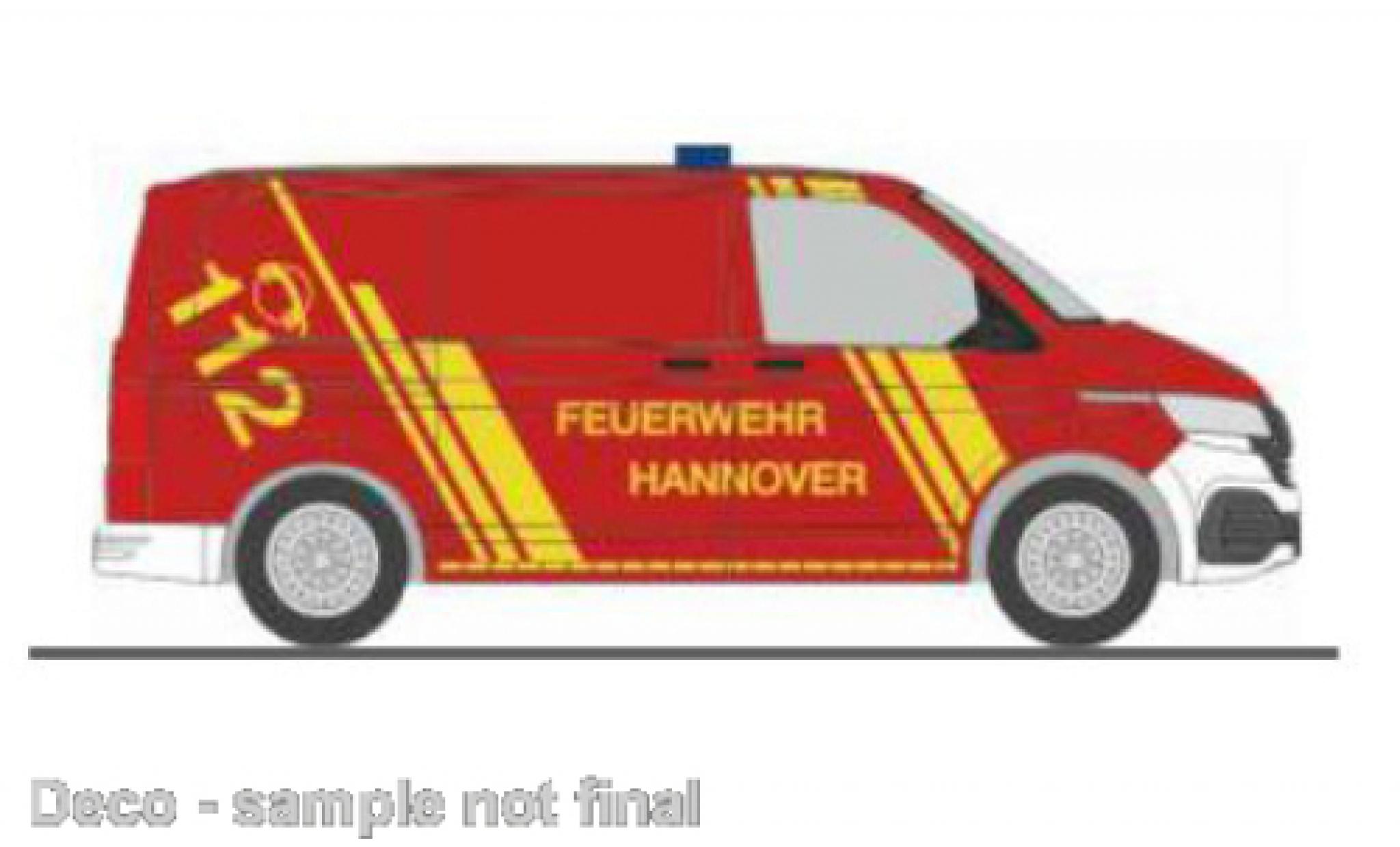 Volkswagen T6 1/87 Rietze .1 bestelwagen brandweer Hannover modelauto