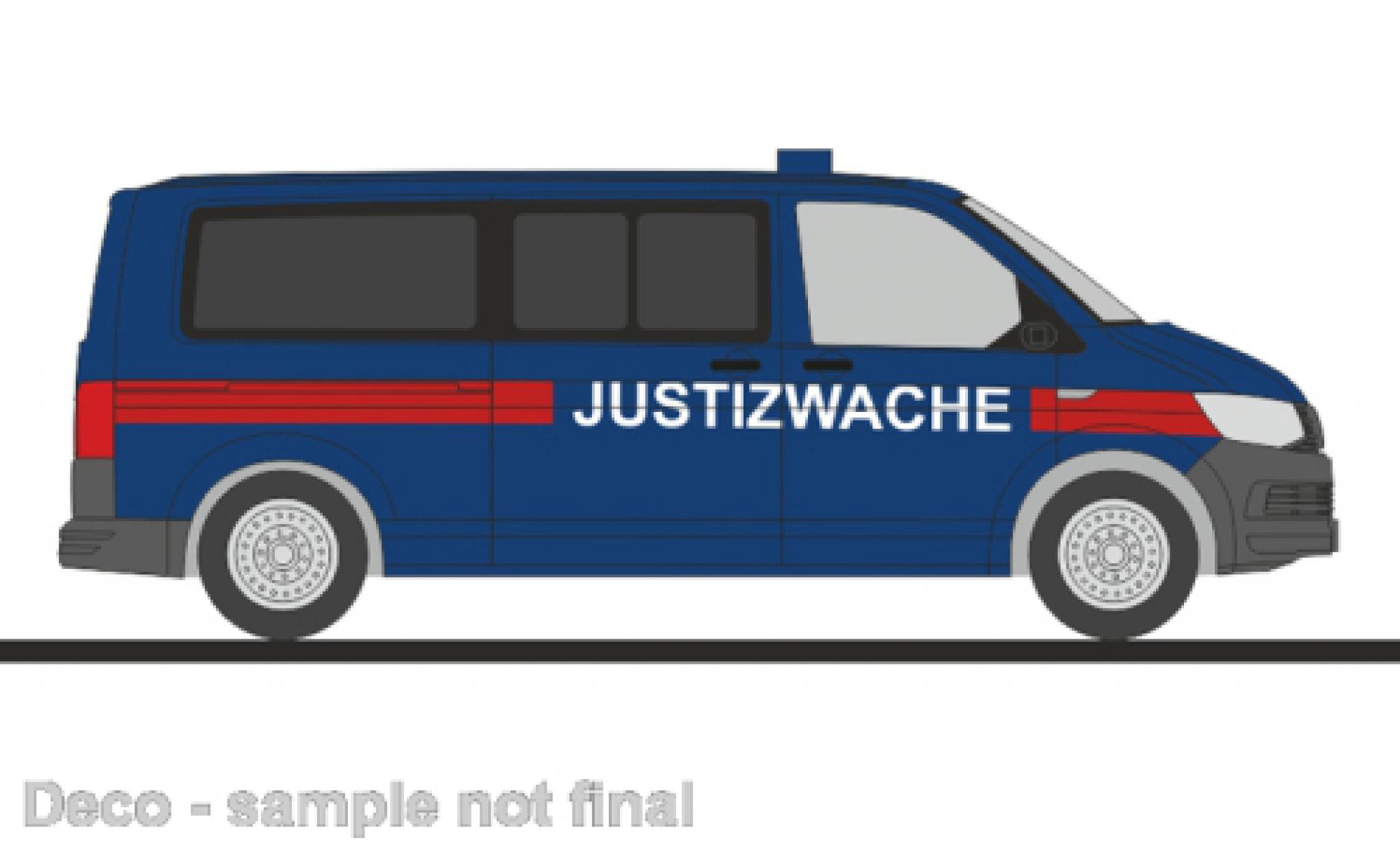 Volkswagen T6 1/87 Rietze bus Justizwache (AT) modelauto
