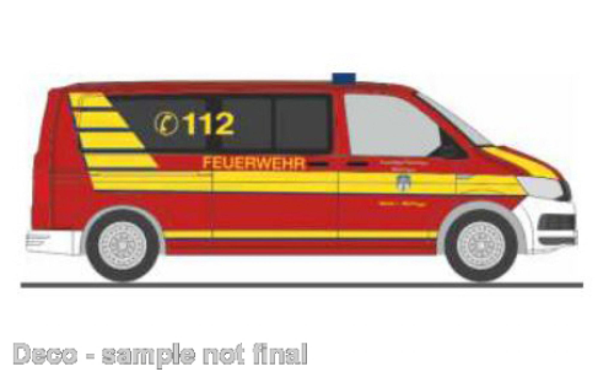 Volkswagen T6 1/87 Rietze bus brandweer Meiningen modelauto