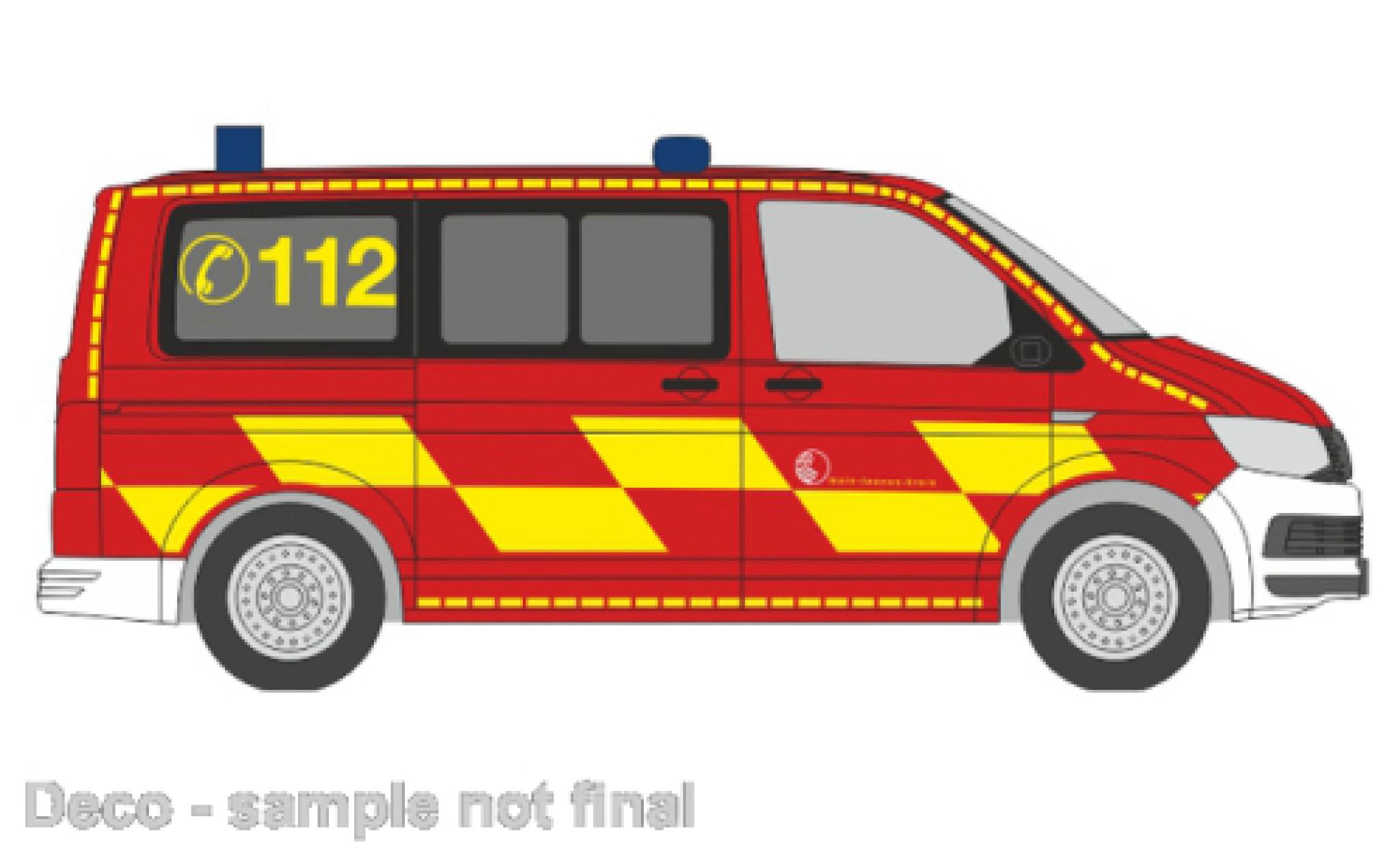 Volkswagen T6 1/87 Rietze proodection civile Main Taunus cercle modelauto