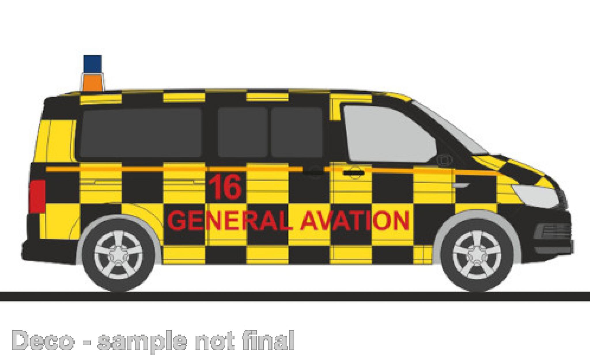 Volkswagen T6 1/87 Rietze surveillance de la circulation a&eacute;roport Hamburg modelauto