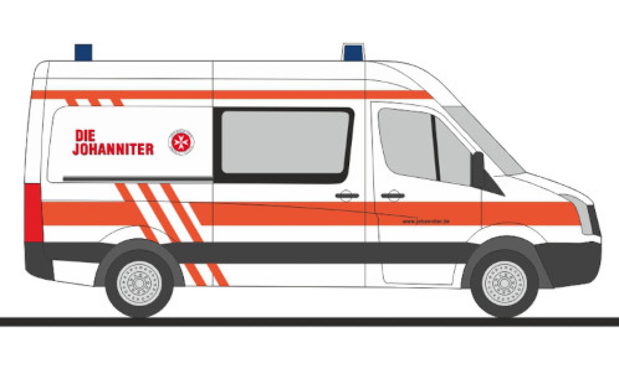 Volkswagen Crafter 1/87 Rietze Die Johanniter modelauto