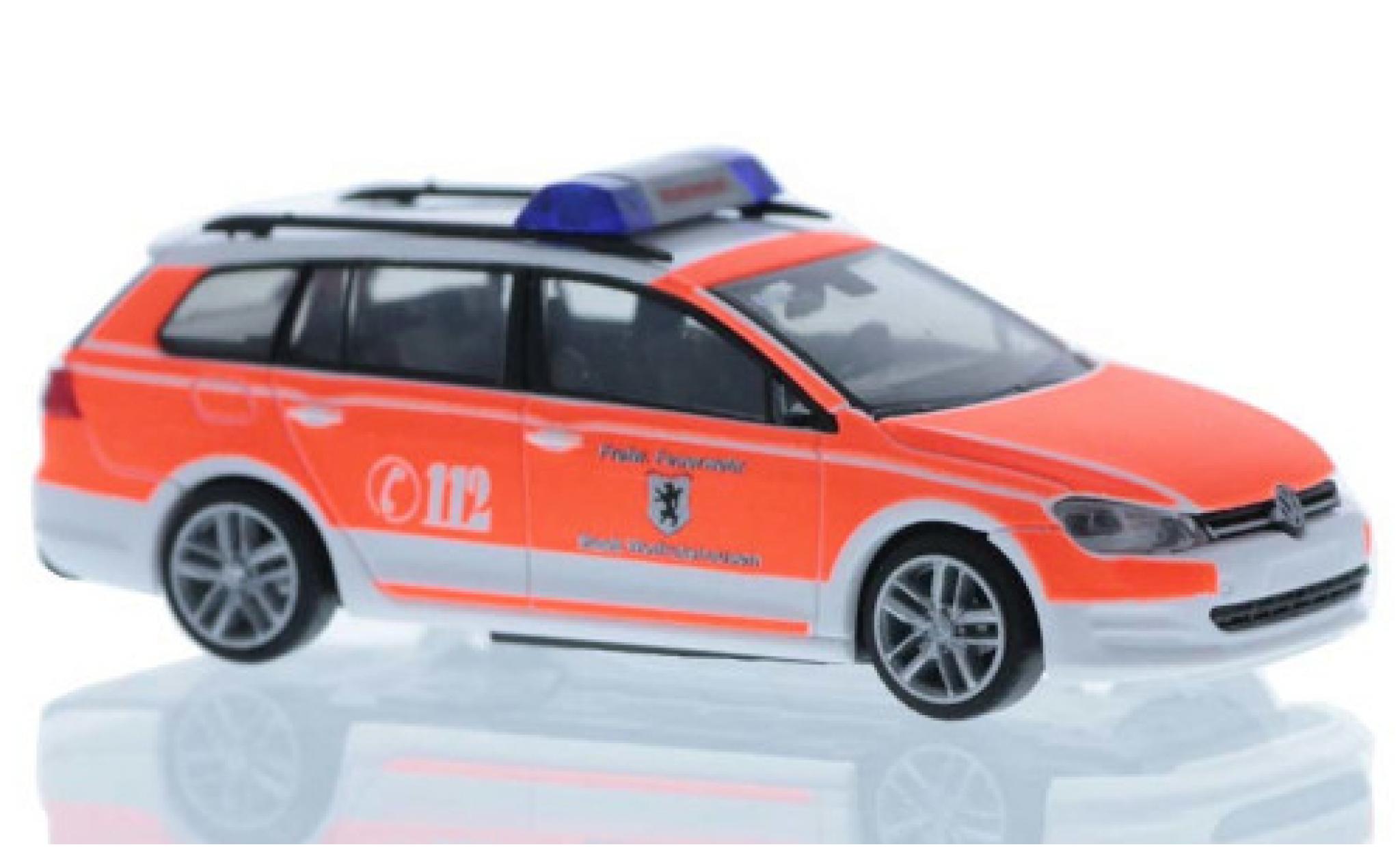 Volkswagen Golf 1/87 Rietze VII Variant Brandweer Wolfratshausen modelauto
