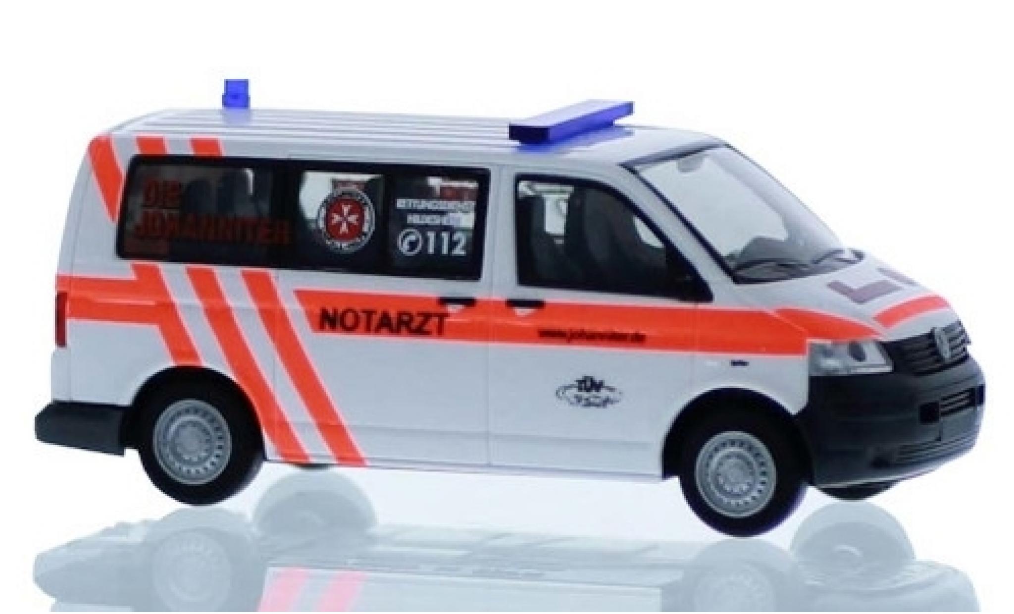 Volkswagen T5 1/87 Rietze Die Johanniter Hildesheim - Notarzt 2003 modelauto