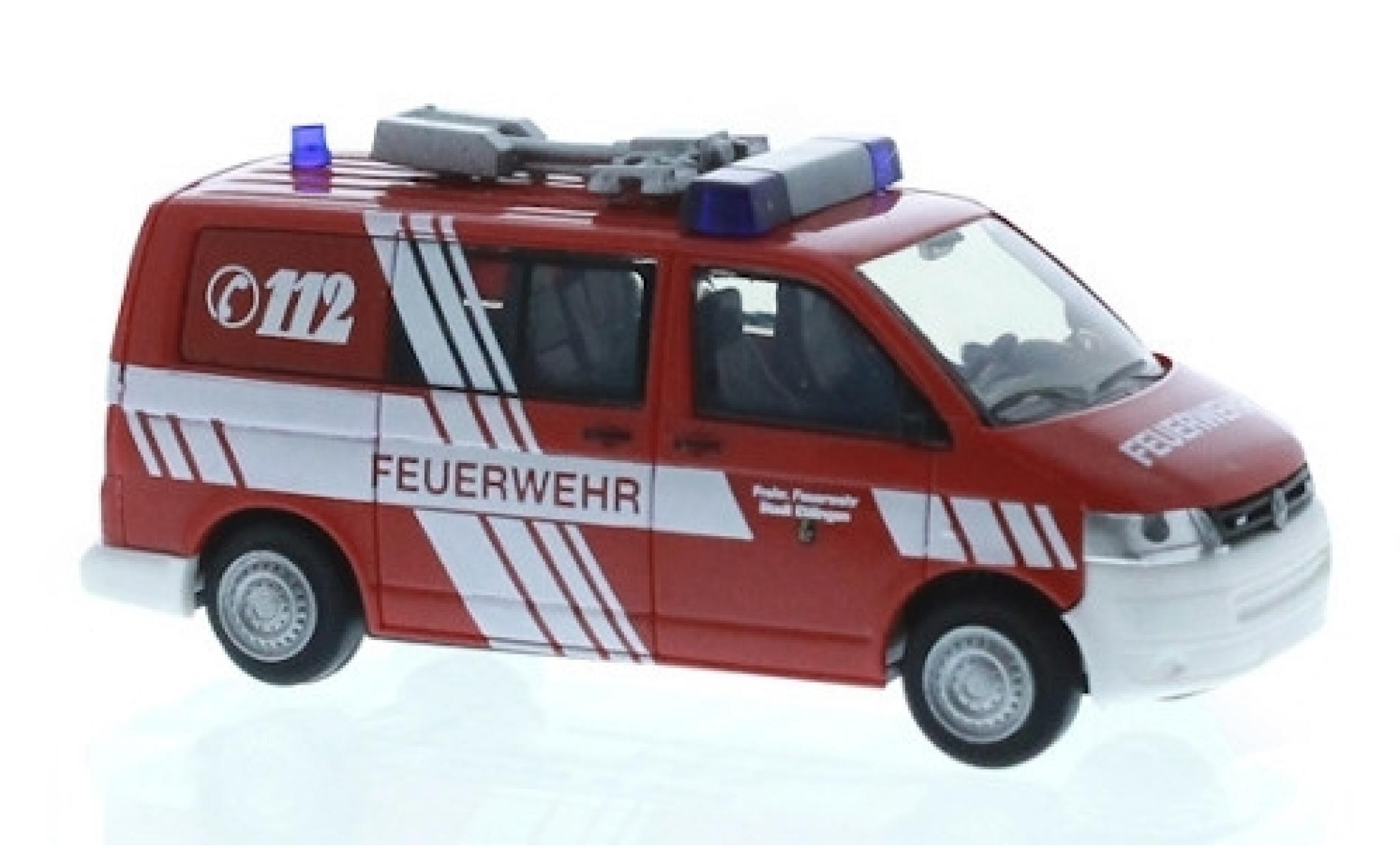 Volkswagen T5 1/87 Rietze Brandweer Ettlingen 2010 modelauto