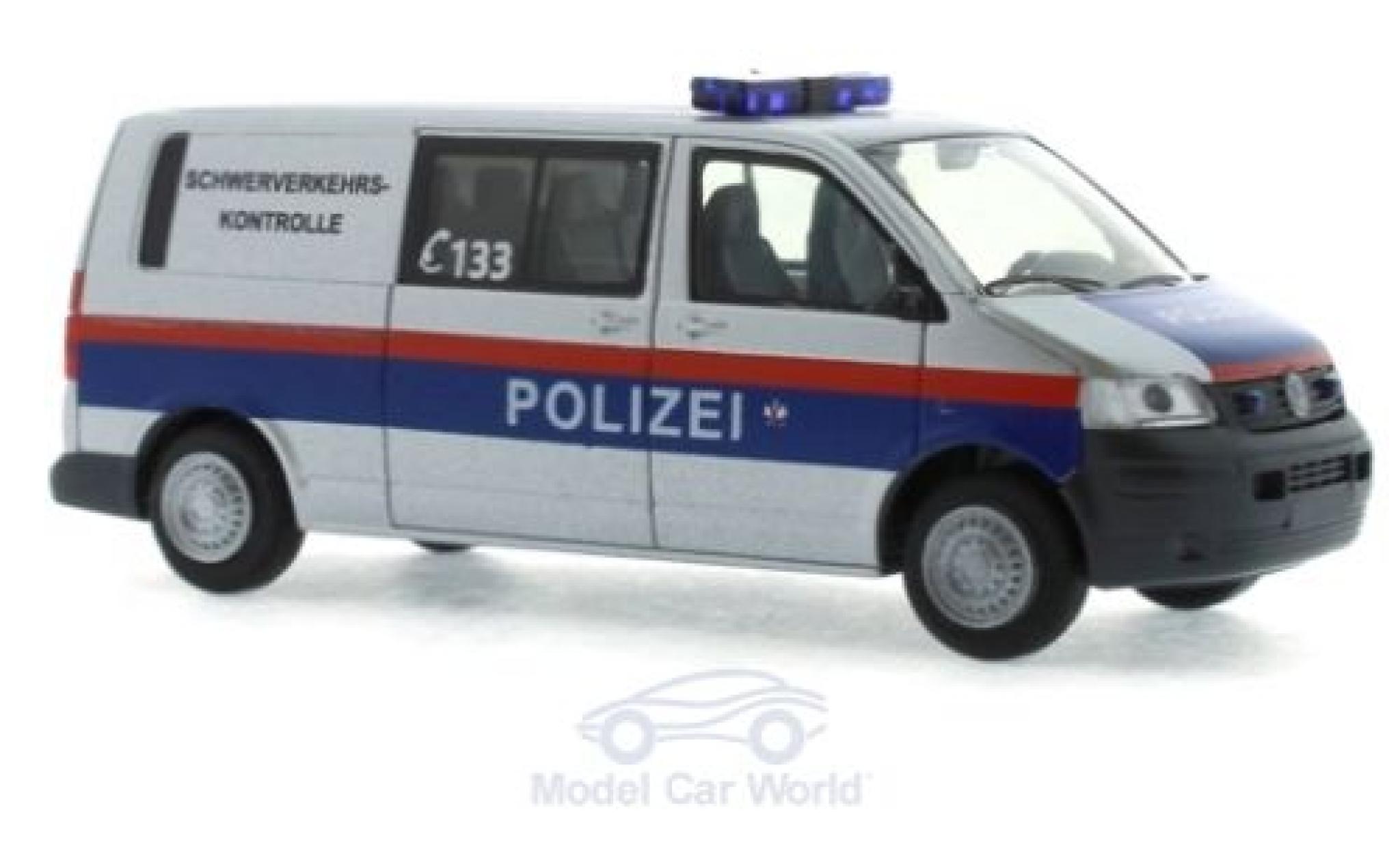 Volkswagen T5 1/87 Rietze Halbbus Politie - Schwerverkehrskontrolle (AT) 2003 modelauto