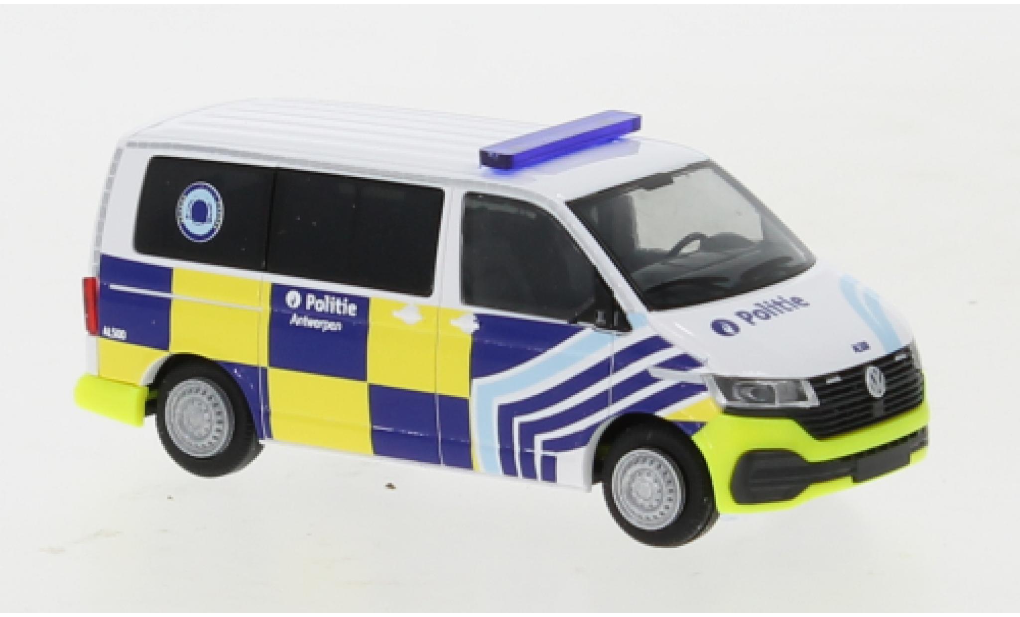 Volkswagen T6 1/87 Rietze .1 Bus Politie Antwerpen (B) modelauto