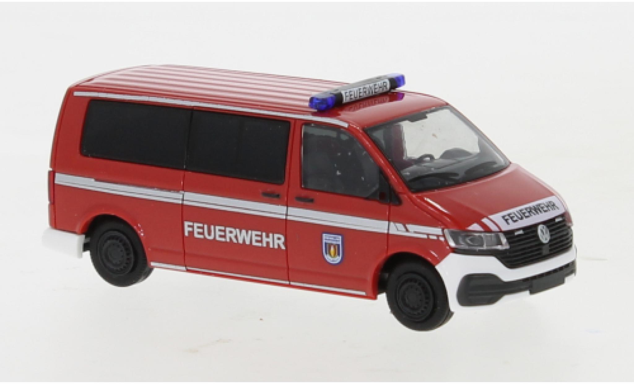 Volkswagen T6 1/87 Rietze .1 Brandweer Genthin plus long empattement modelauto