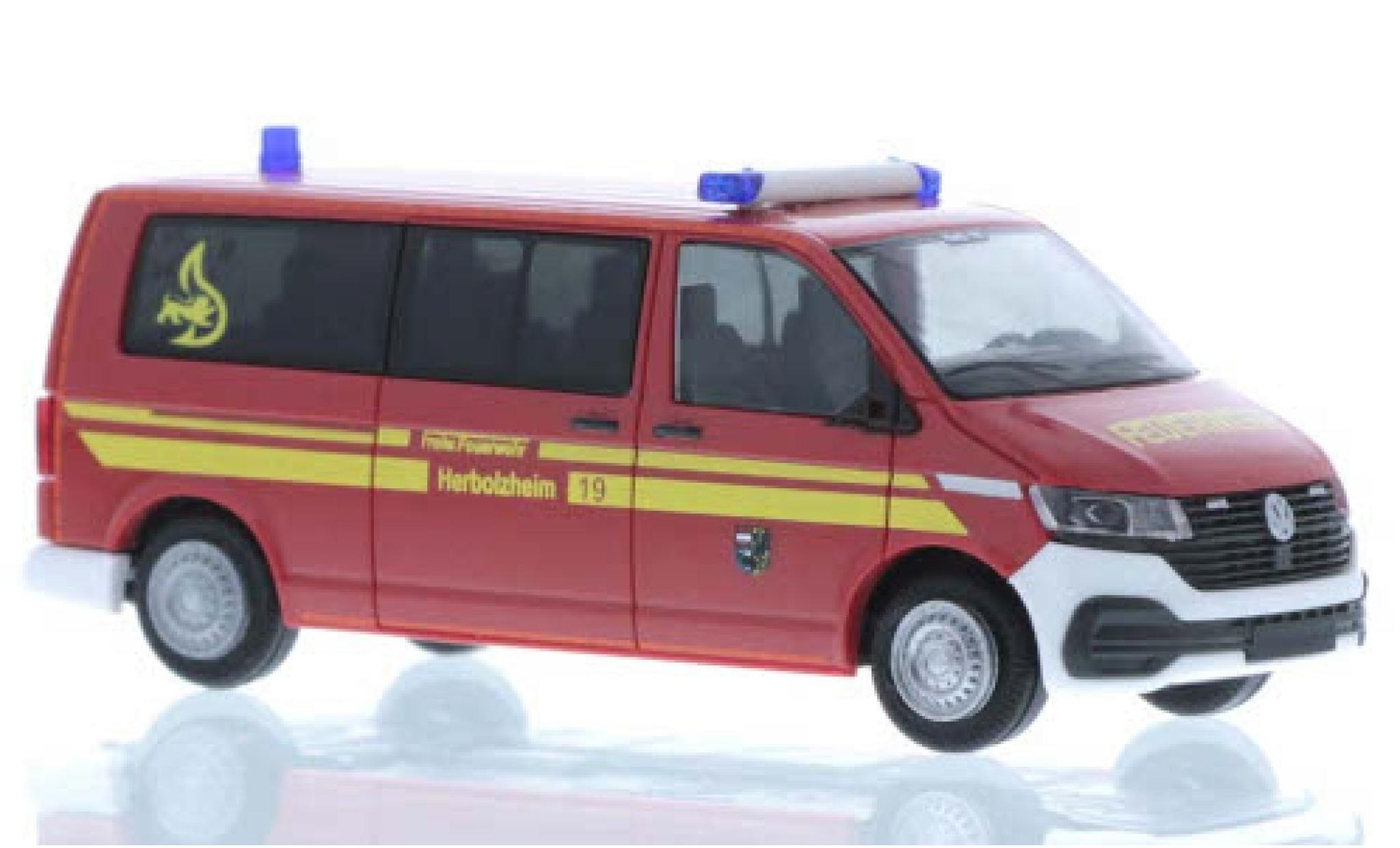 Volkswagen T6 1/87 Rietze .1 Brandweer Herbolzheim plus long empattement modelauto