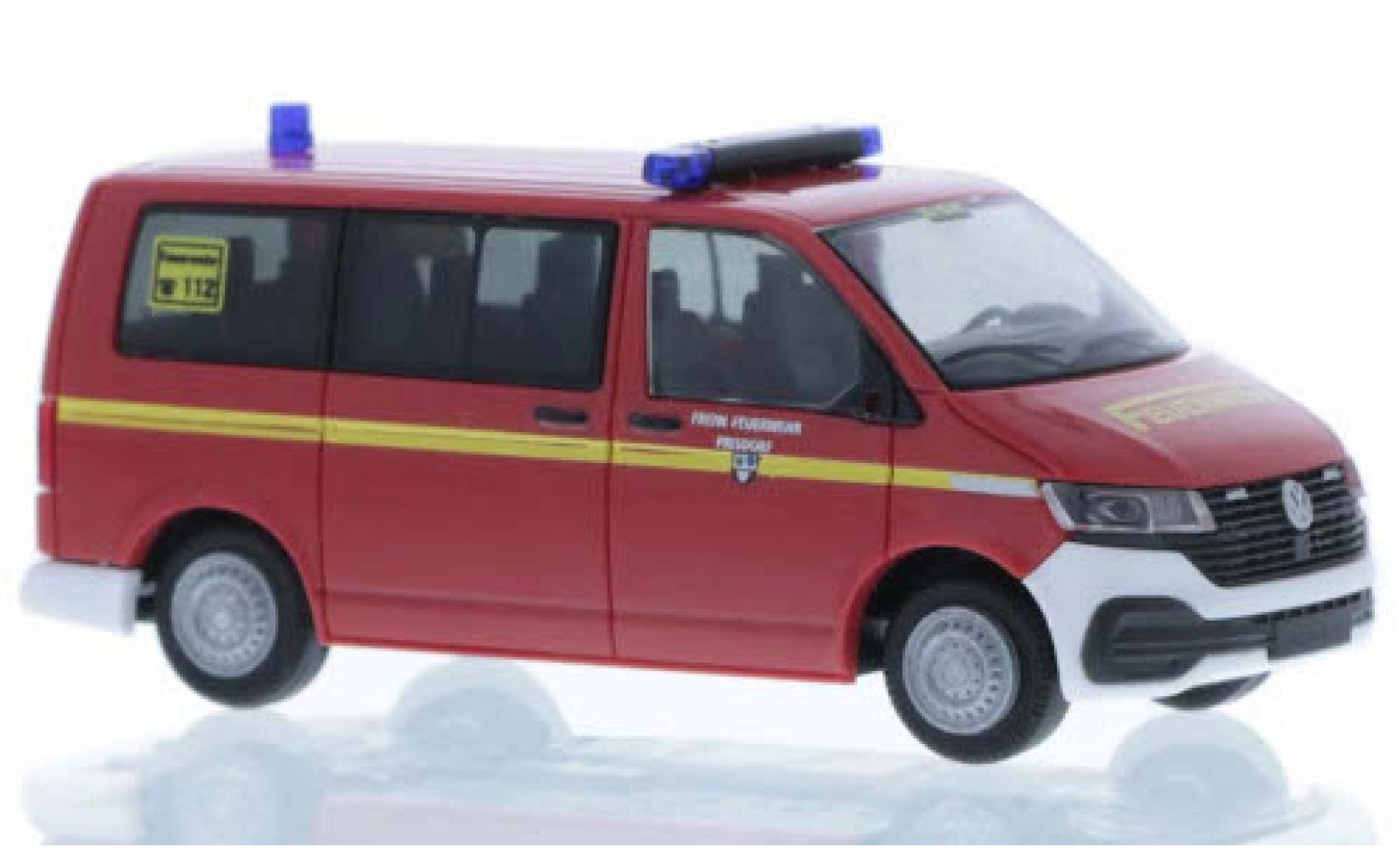Volkswagen T6 1/87 Rietze .1 Brandweer Prisdorf court- empattement modelauto