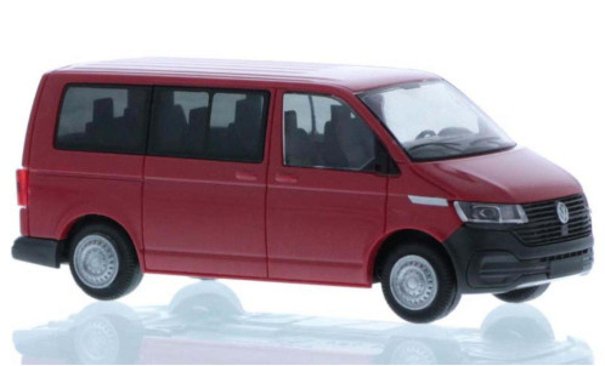 Volkswagen T6 1/87 Rietze .1 rood court- empattement modelauto