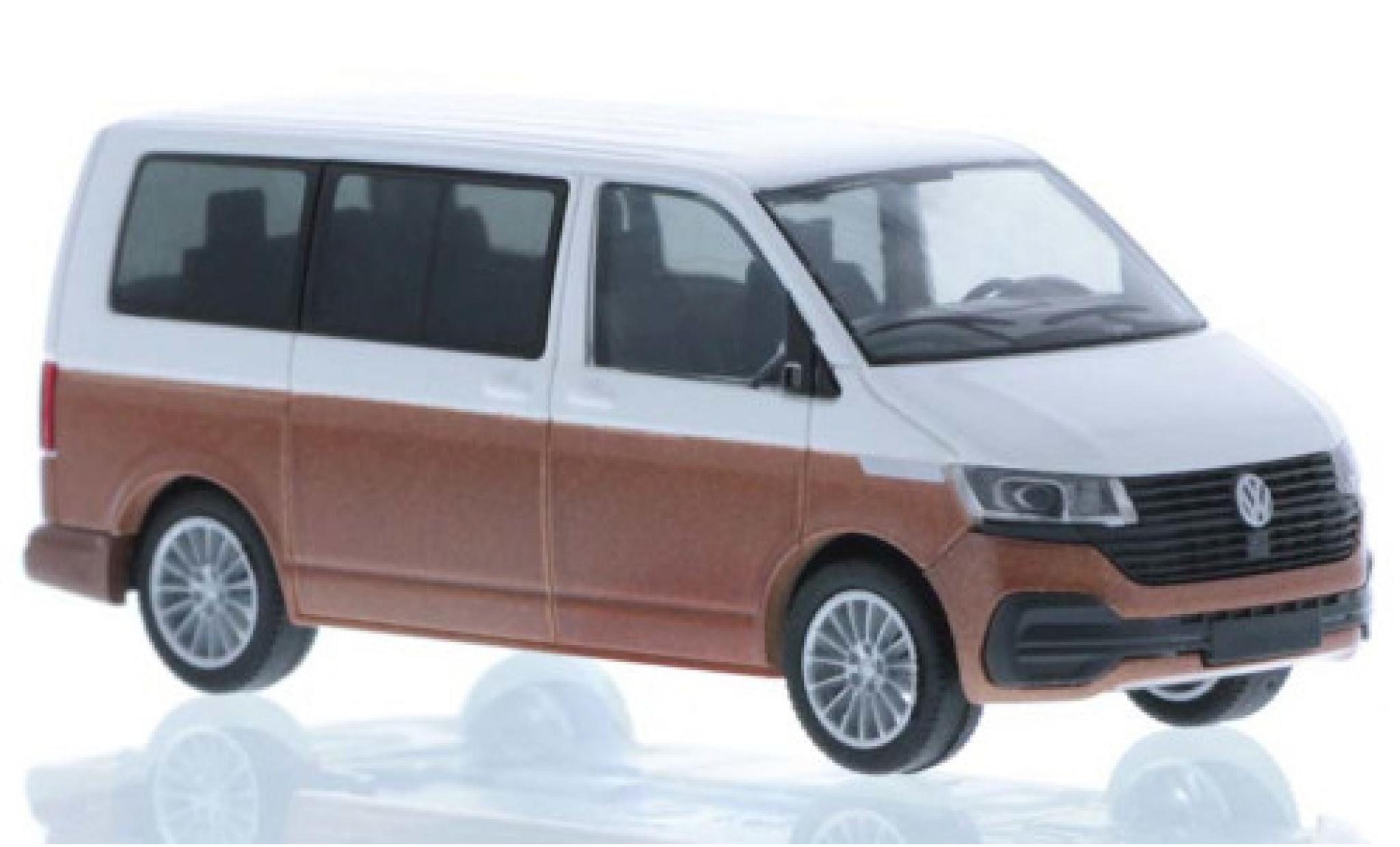 Volkswagen T6 1/87 Rietze .1 wit/bronze court- empattement modelauto