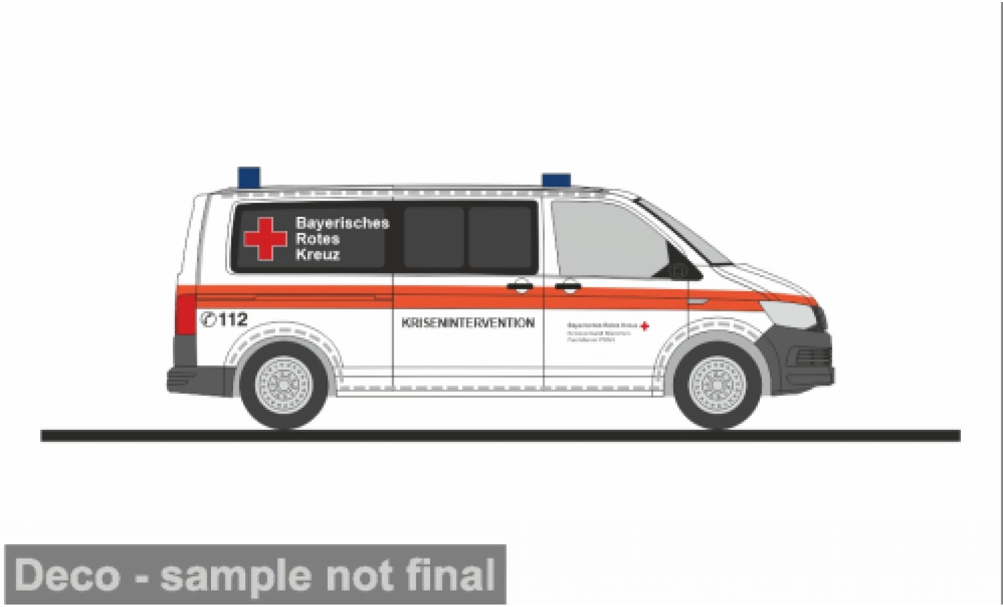 Volkswagen T6 1/87 Rietze BRK M&uuml;nchen Krisenintervention 1:87 modelauto