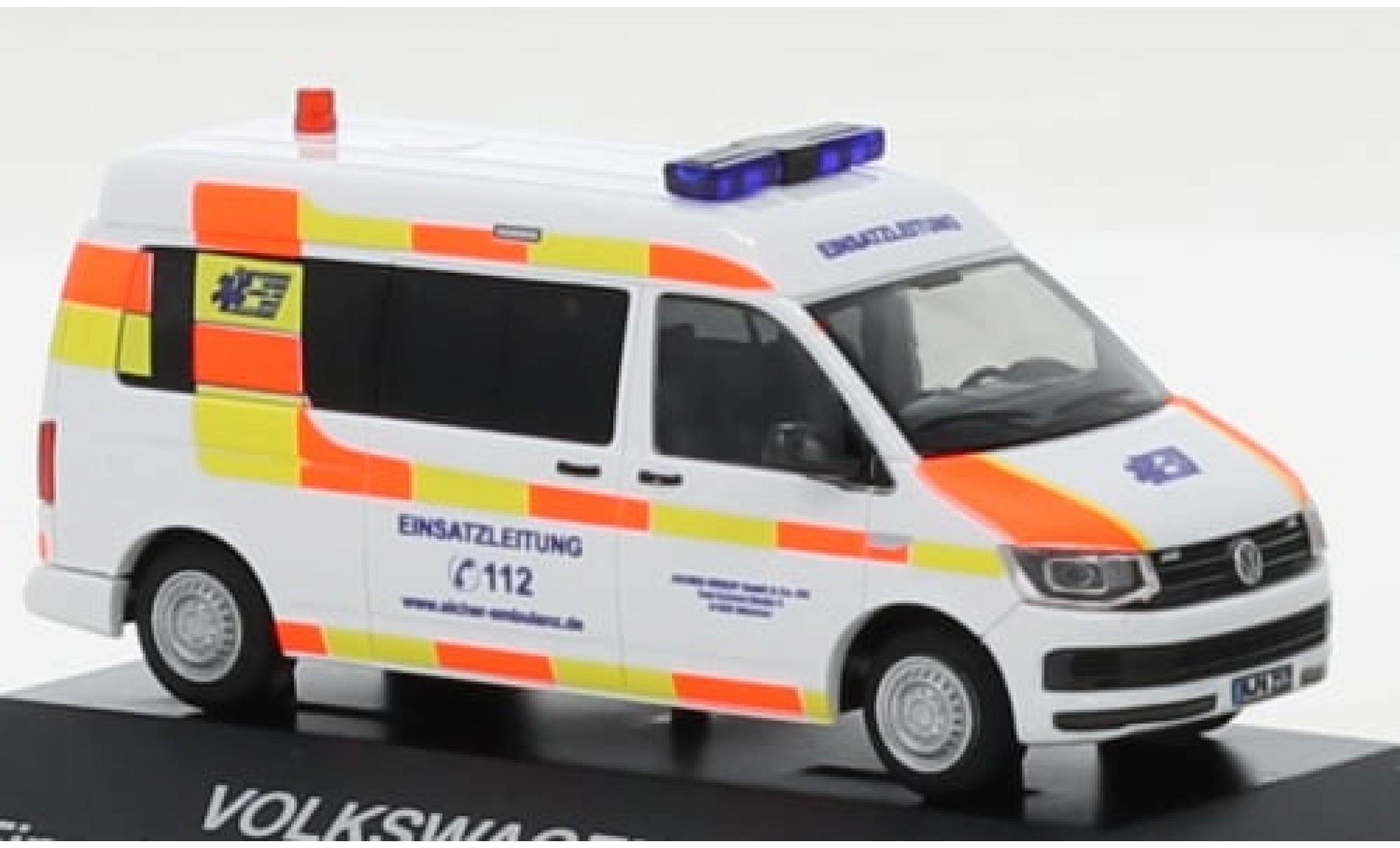 Volkswagen T6 1/87 Rietze Bus Einsatzleitung Aicher Ambulance 1:87 modelauto