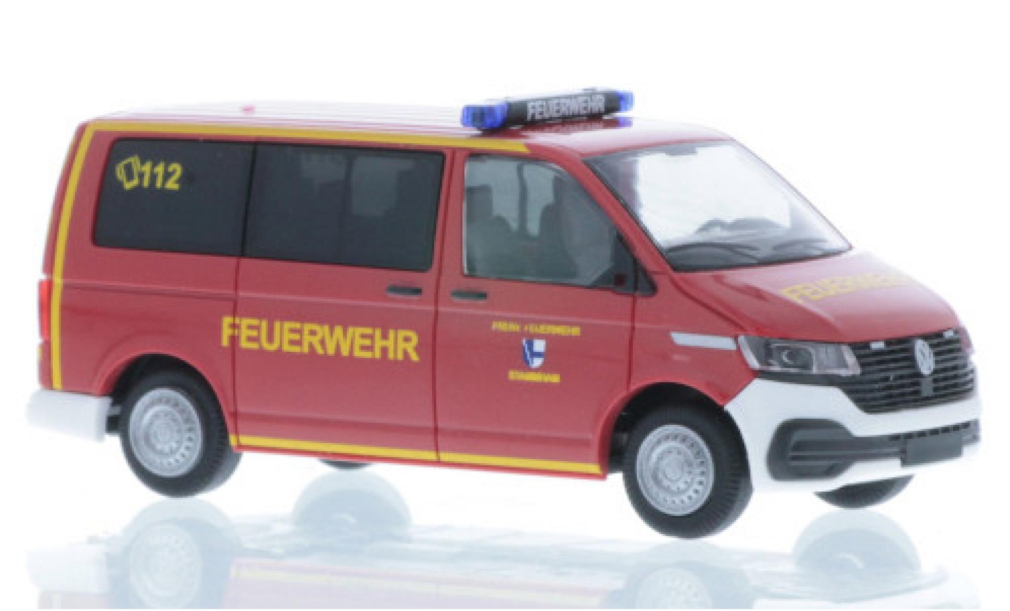 Volkswagen T6 1/87 Rietze Bus Brandweer Stammham / Inn modelauto