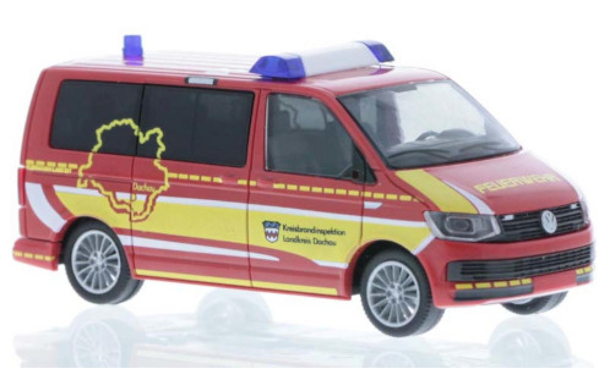 Volkswagen T6 1/87 Rietze Brandweer Dachau Kreisbrandinspektion court- empattement modelauto