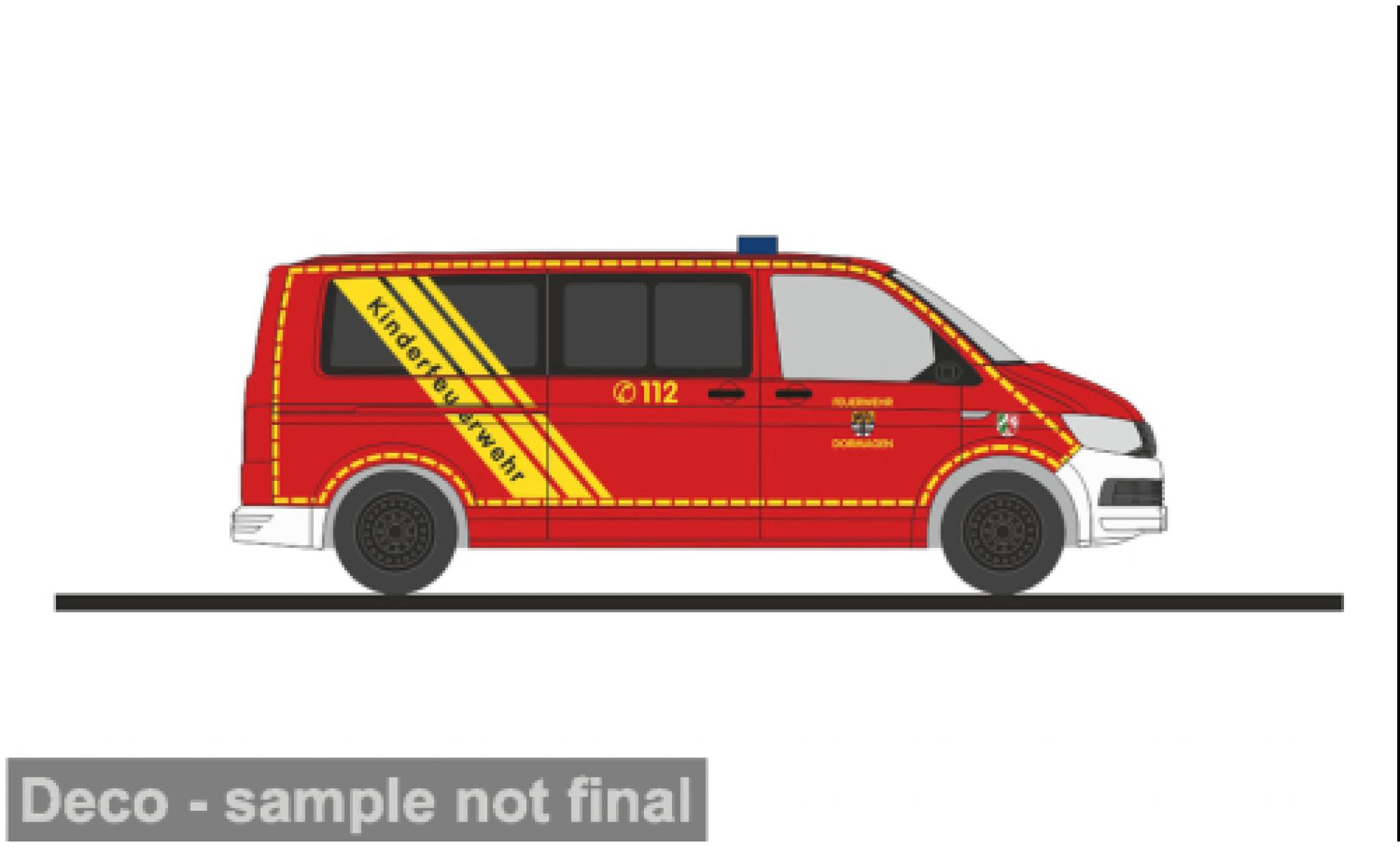 Volkswagen T6 1/87 Rietze Brandweer Dormagen 1:87 modelauto
