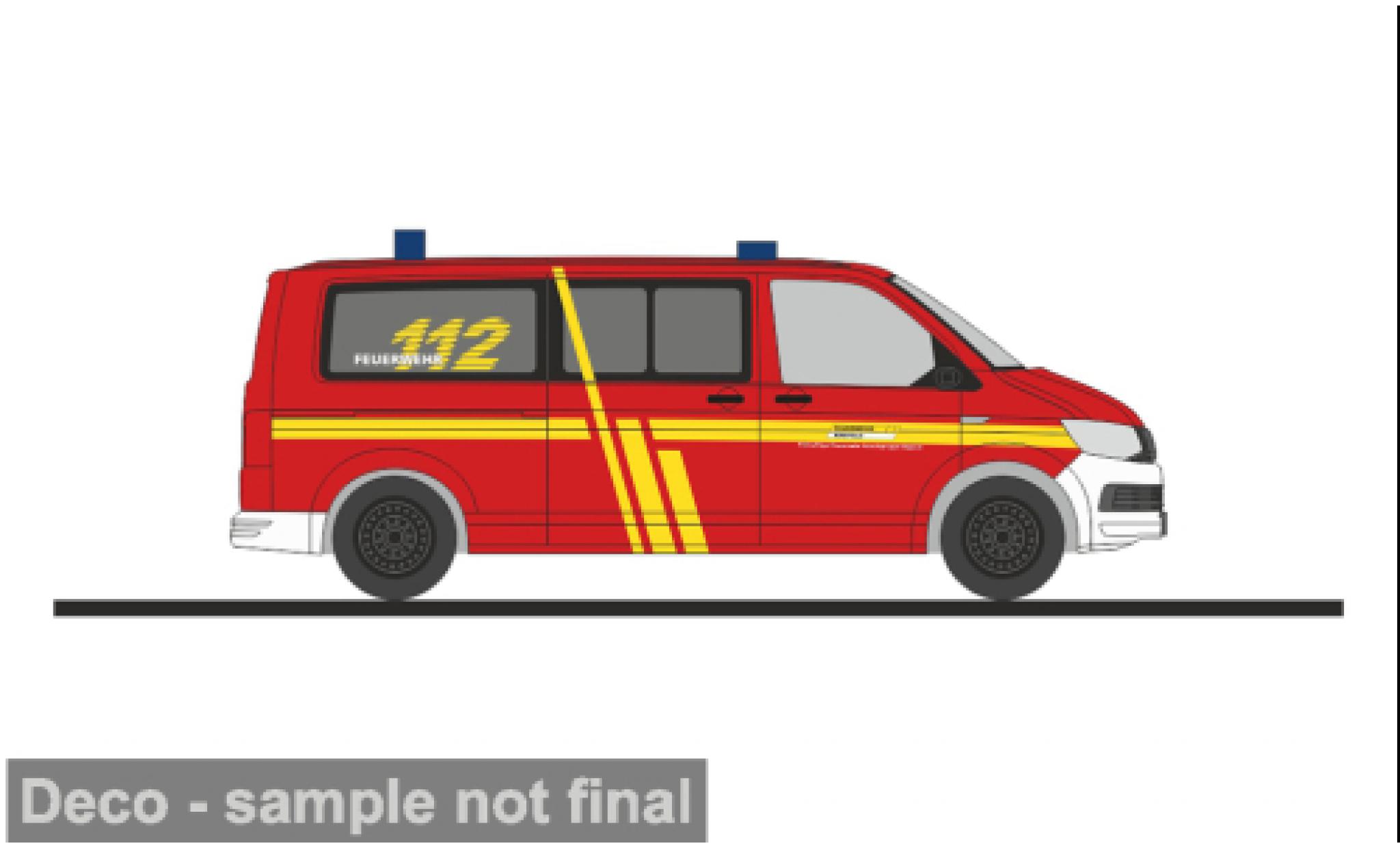 Volkswagen T6 1/87 Rietze Brandweer Krefeld 1:87 modelauto