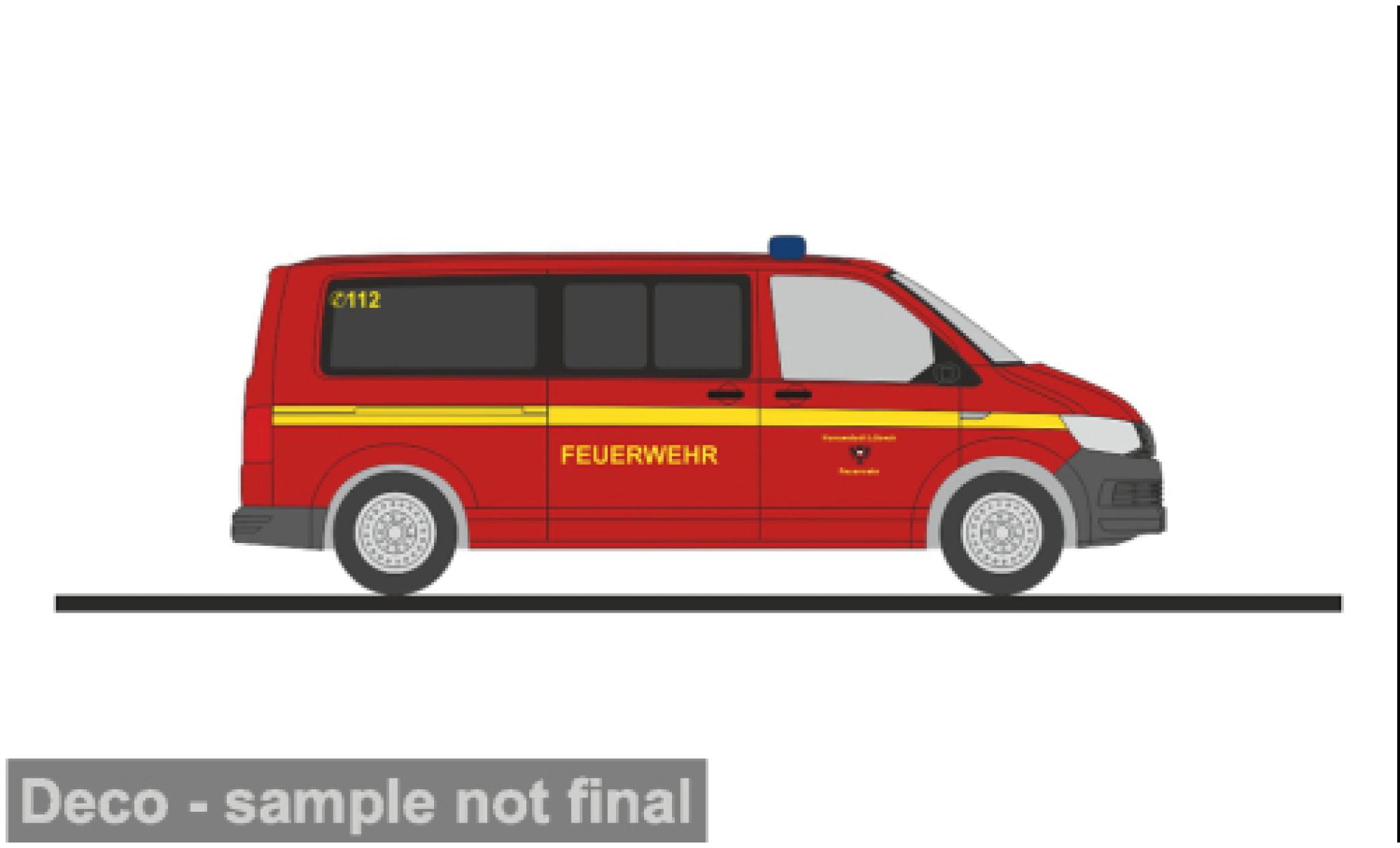 Volkswagen T6 1/87 Rietze Brandweer L&uuml;beck 1:87 modelauto