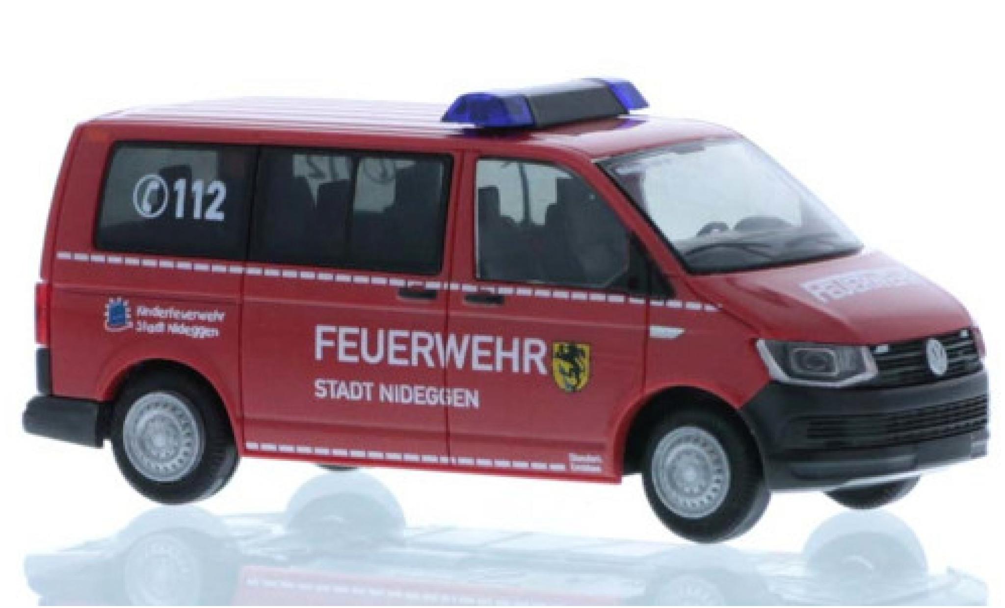 Volkswagen T6 1/87 Rietze Brandweer Nideggen court- empattement modelauto