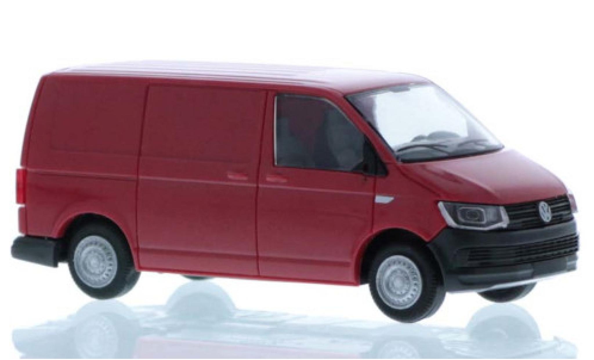Volkswagen T6 1/87 Rietze Kasten rood court- empattement modelauto