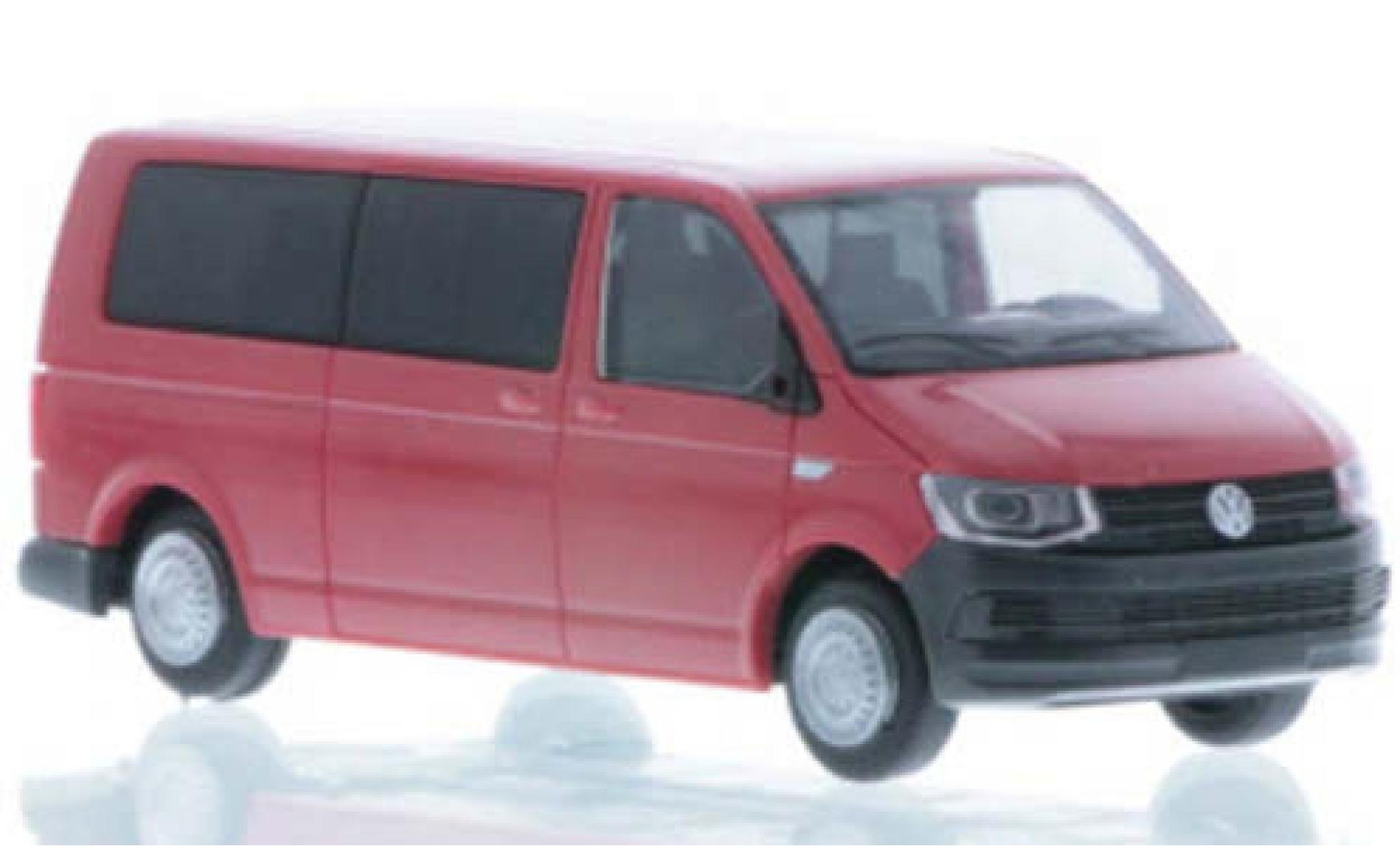 Volkswagen T6 1/87 Rietze LR Bus FD rood modelauto